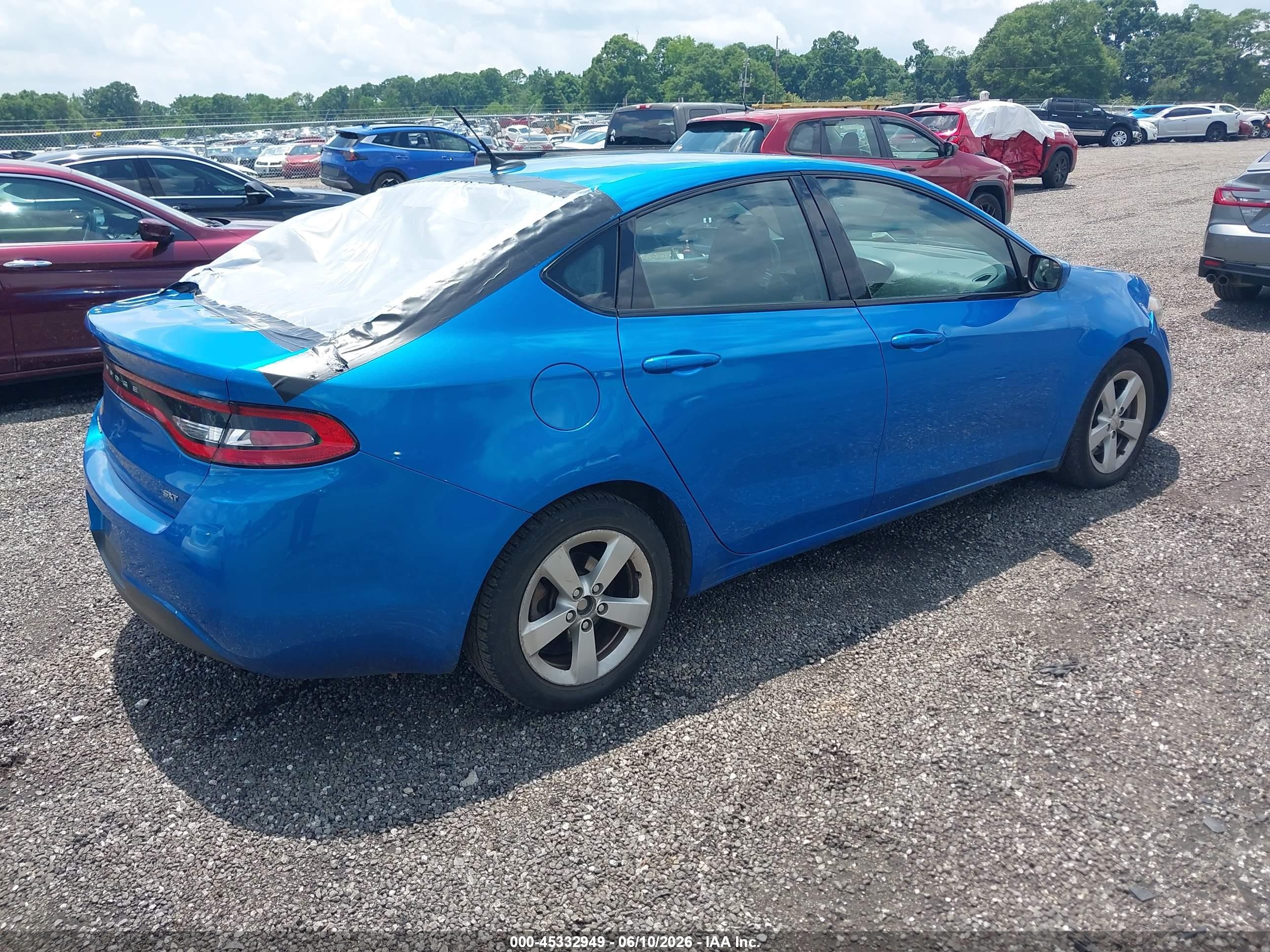 2015 Dodge Dart Sxt Blue vin: 1C3CDFBB6FD374153