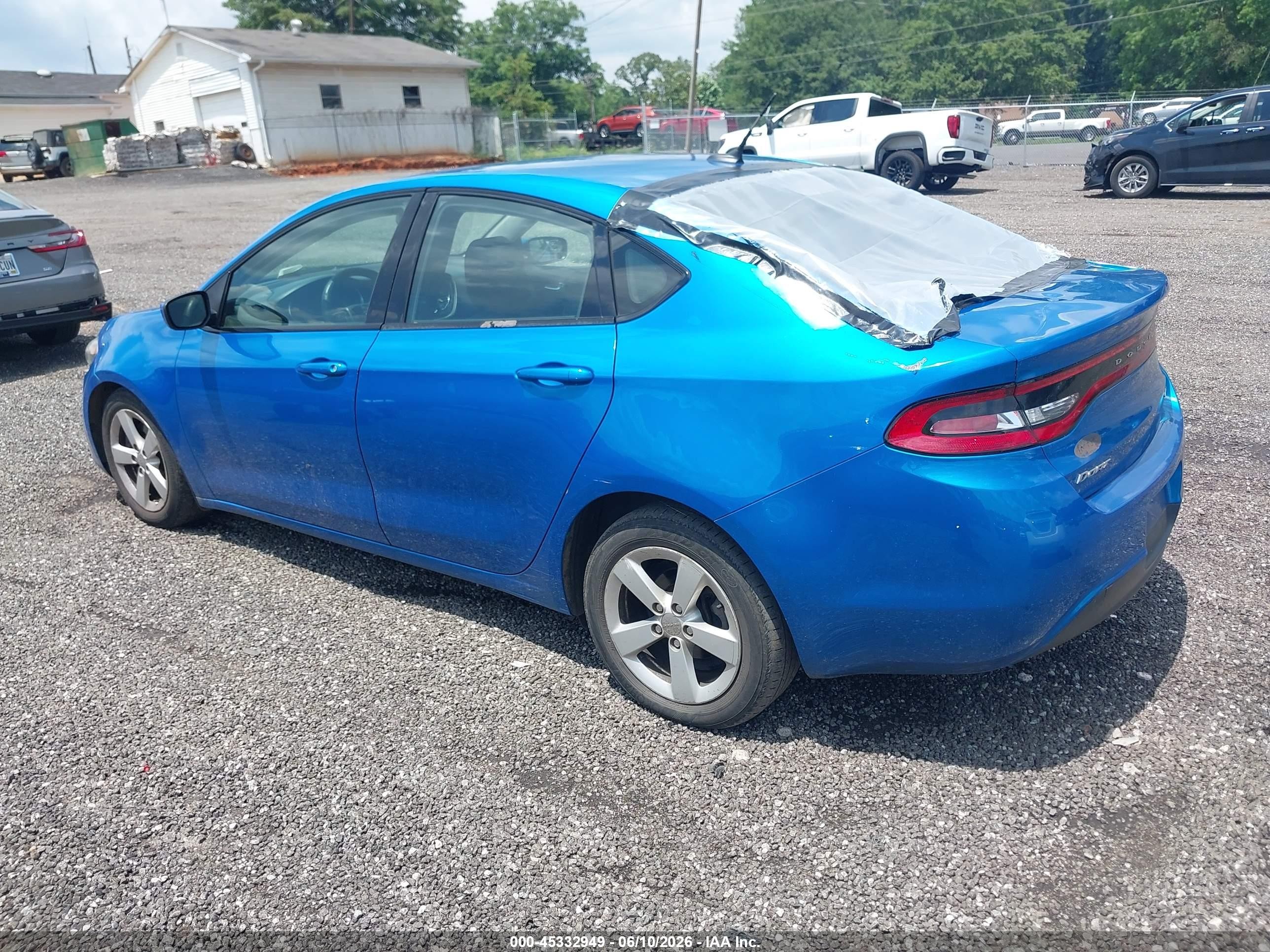 2015 Dodge Dart Sxt Blue vin: 1C3CDFBB6FD374153