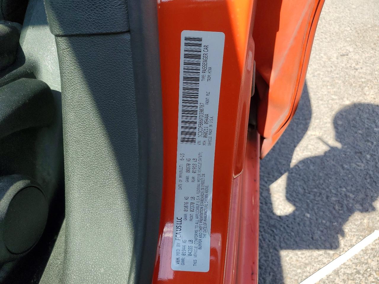 2015 Dodge Dart Sxt Orange vin: 1C3CDFBB6FD390787