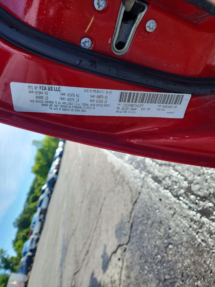 2015 Dodge Dart Sxt Red vin: 1C3CDFBB6FD421875