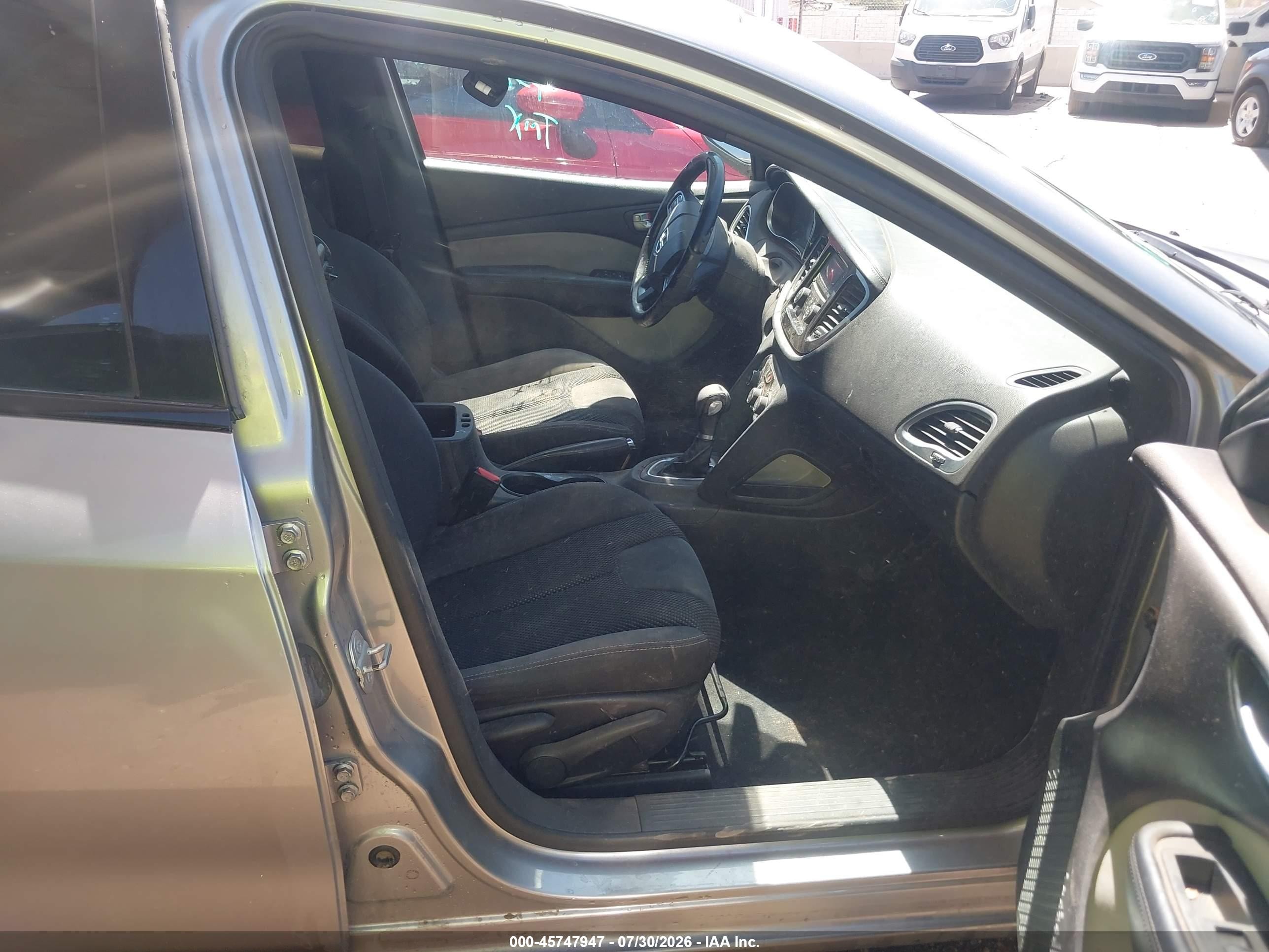 2015 Dodge Dart Sxt Gray vin: 1C3CDFBB6FD422458