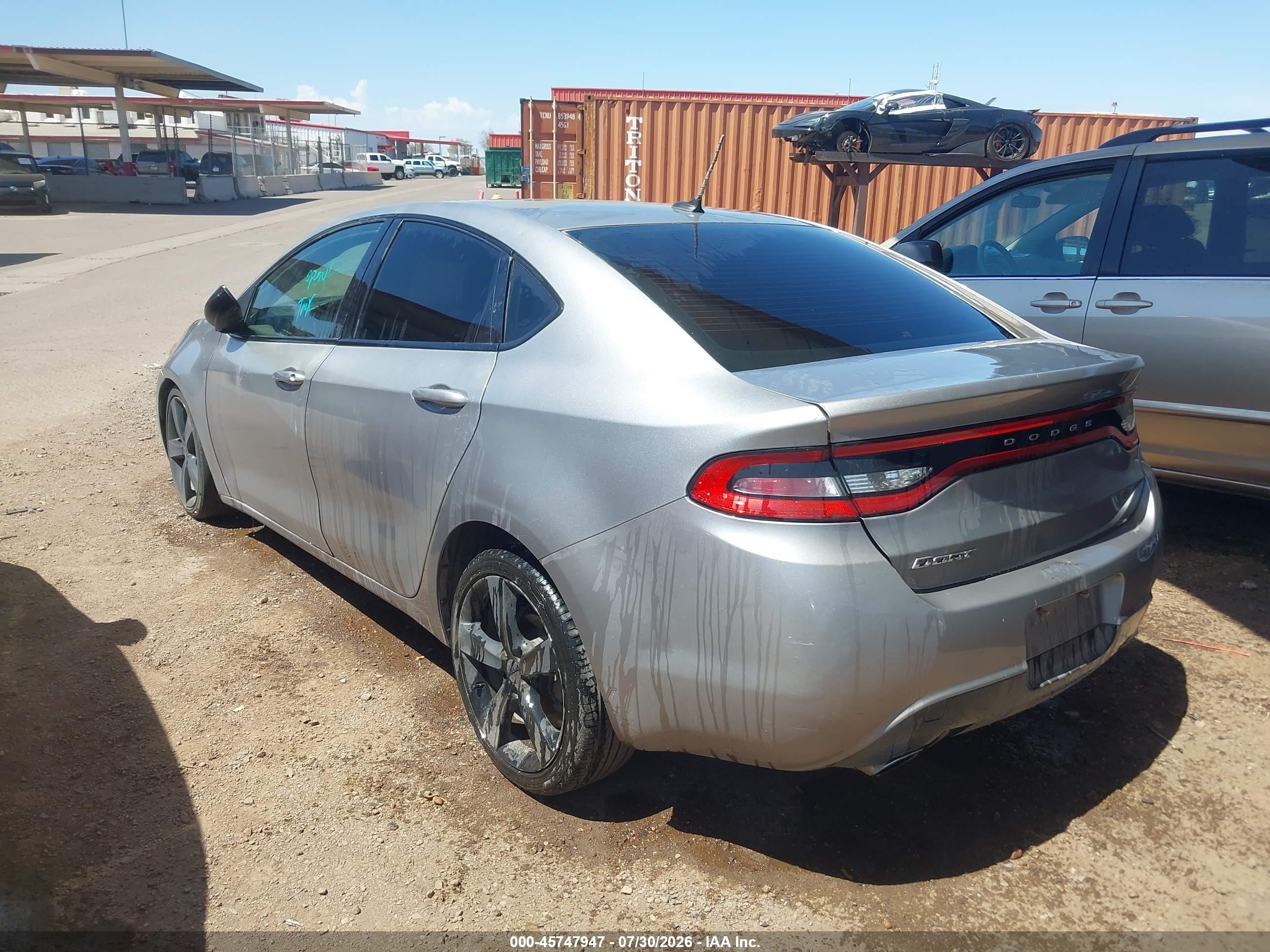 2015 Dodge Dart Sxt Gray vin: 1C3CDFBB6FD422458