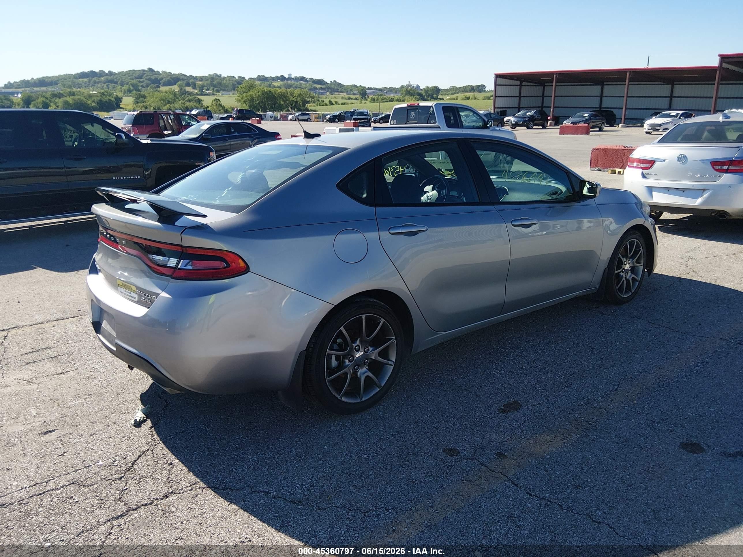 2014 Dodge Dart Sxt Silver vin: 1C3CDFBB7ED869038