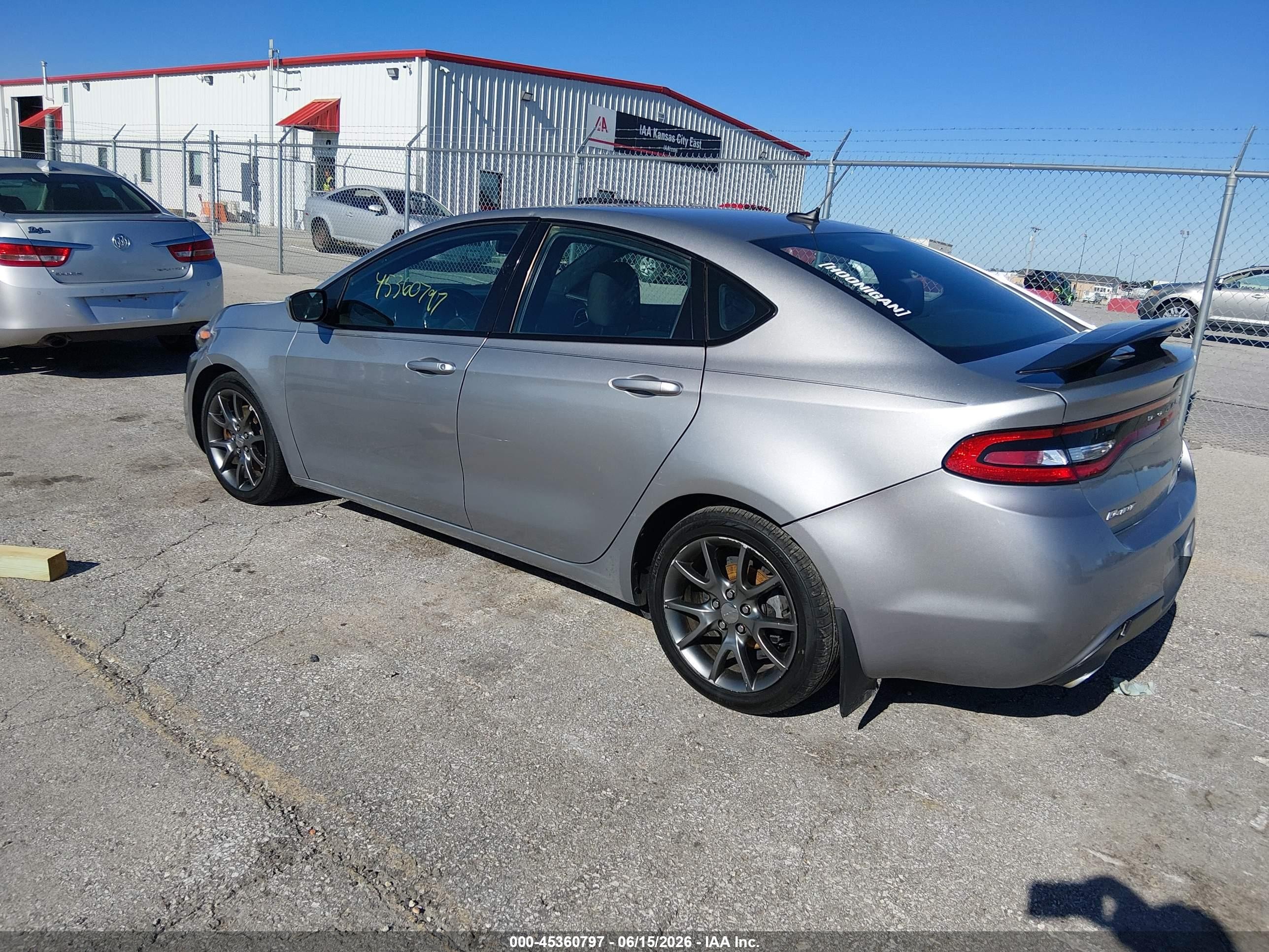 2014 Dodge Dart Sxt Silver vin: 1C3CDFBB7ED869038