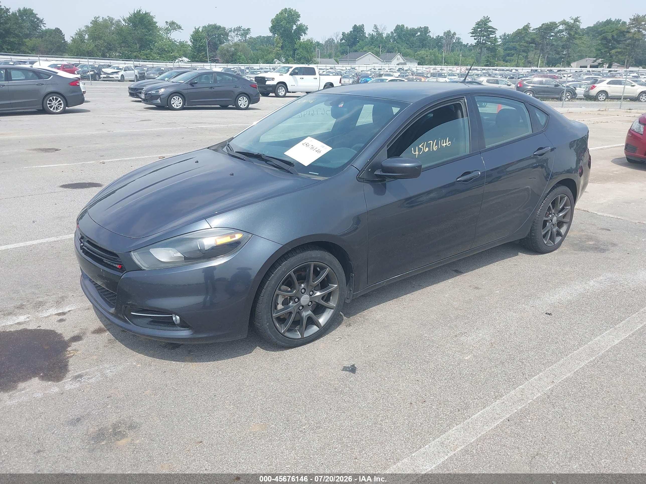 2014 Dodge Dart Sxt Blue vin: 1C3CDFBB7ED878015