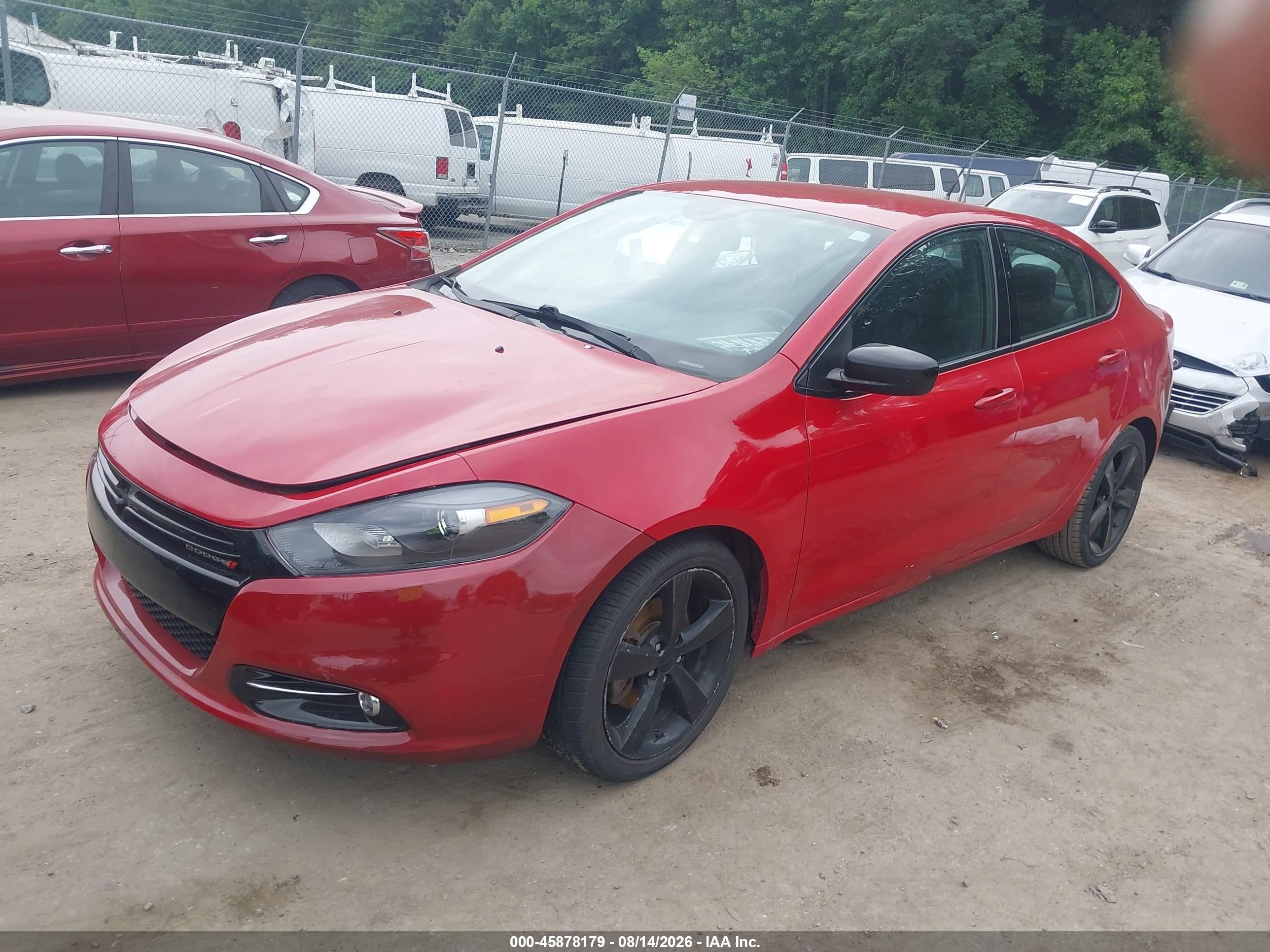 2014 Dodge Dart Sxt Red vin: 1C3CDFBB7ED919520