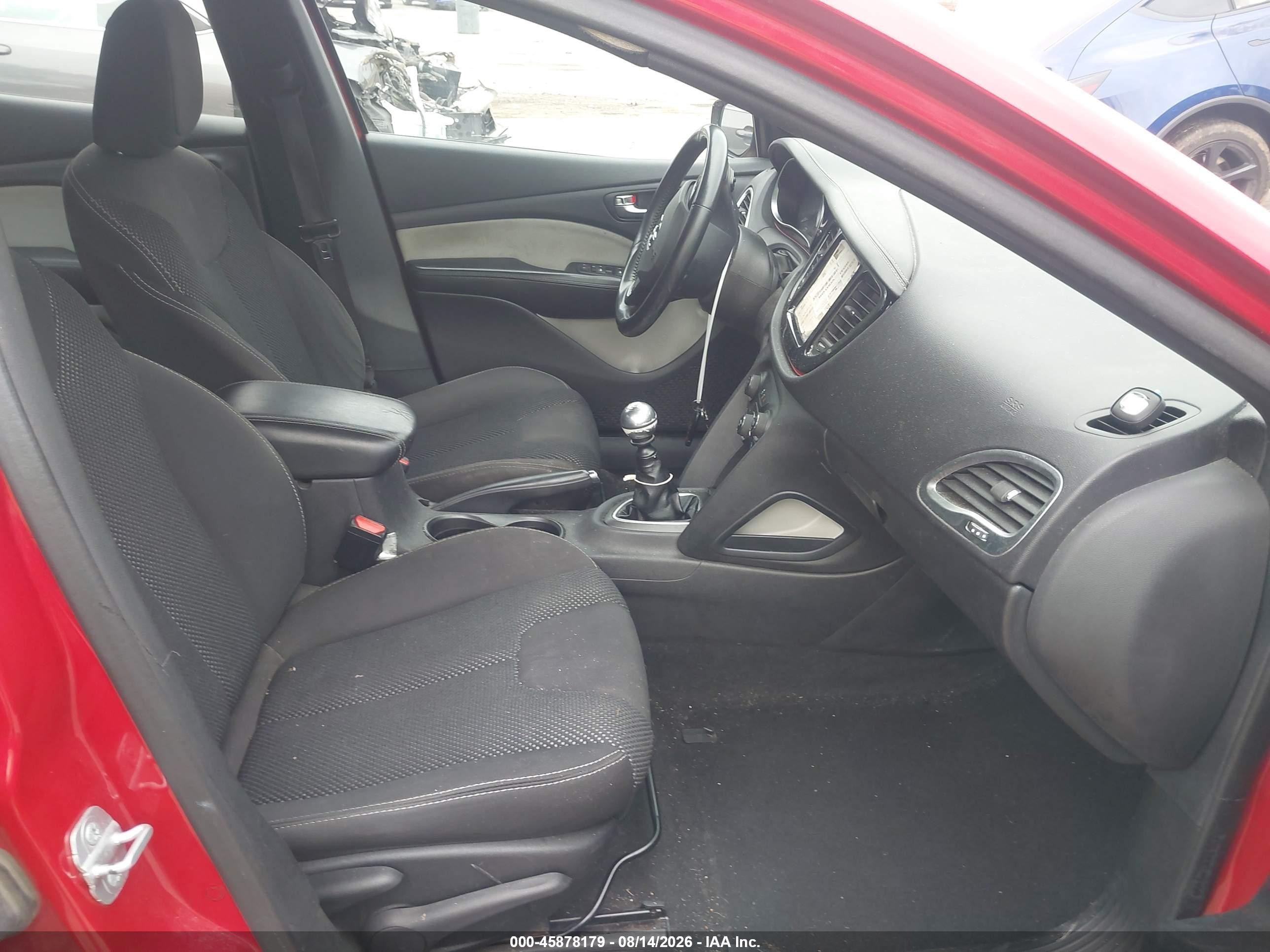 2014 Dodge Dart Sxt Red vin: 1C3CDFBB7ED919520