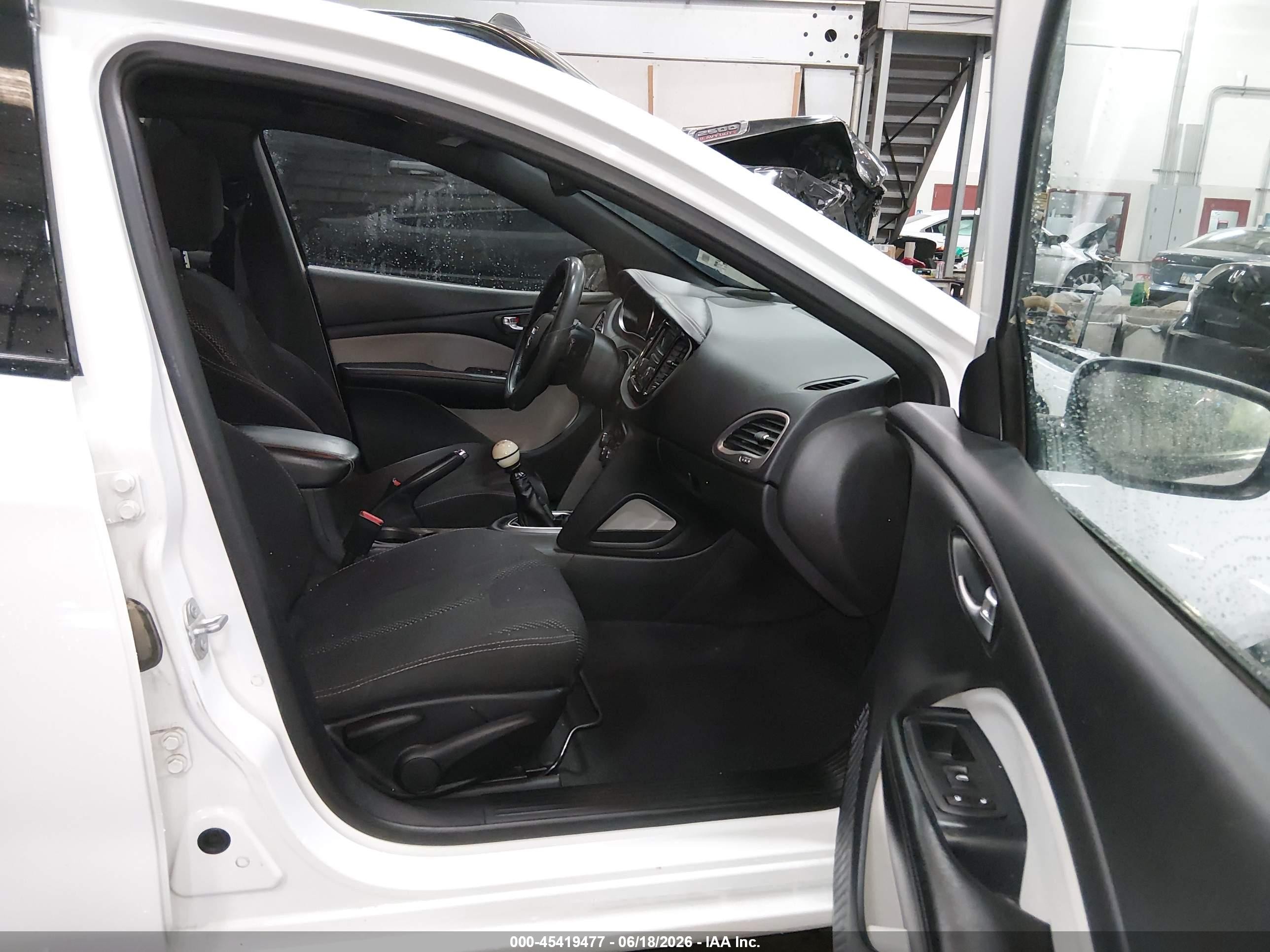 2015 Dodge Dart Sxt White vin: 1C3CDFBB7FD150289