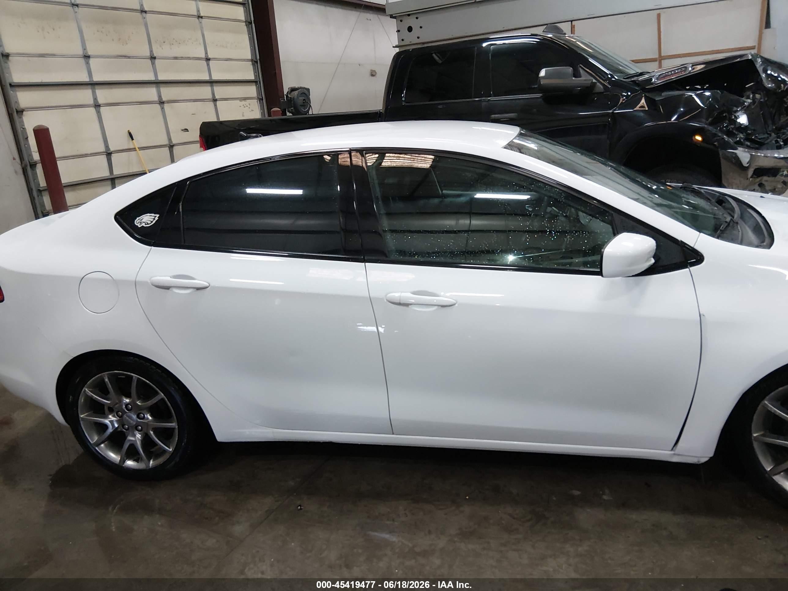 2015 Dodge Dart Sxt White vin: 1C3CDFBB7FD150289