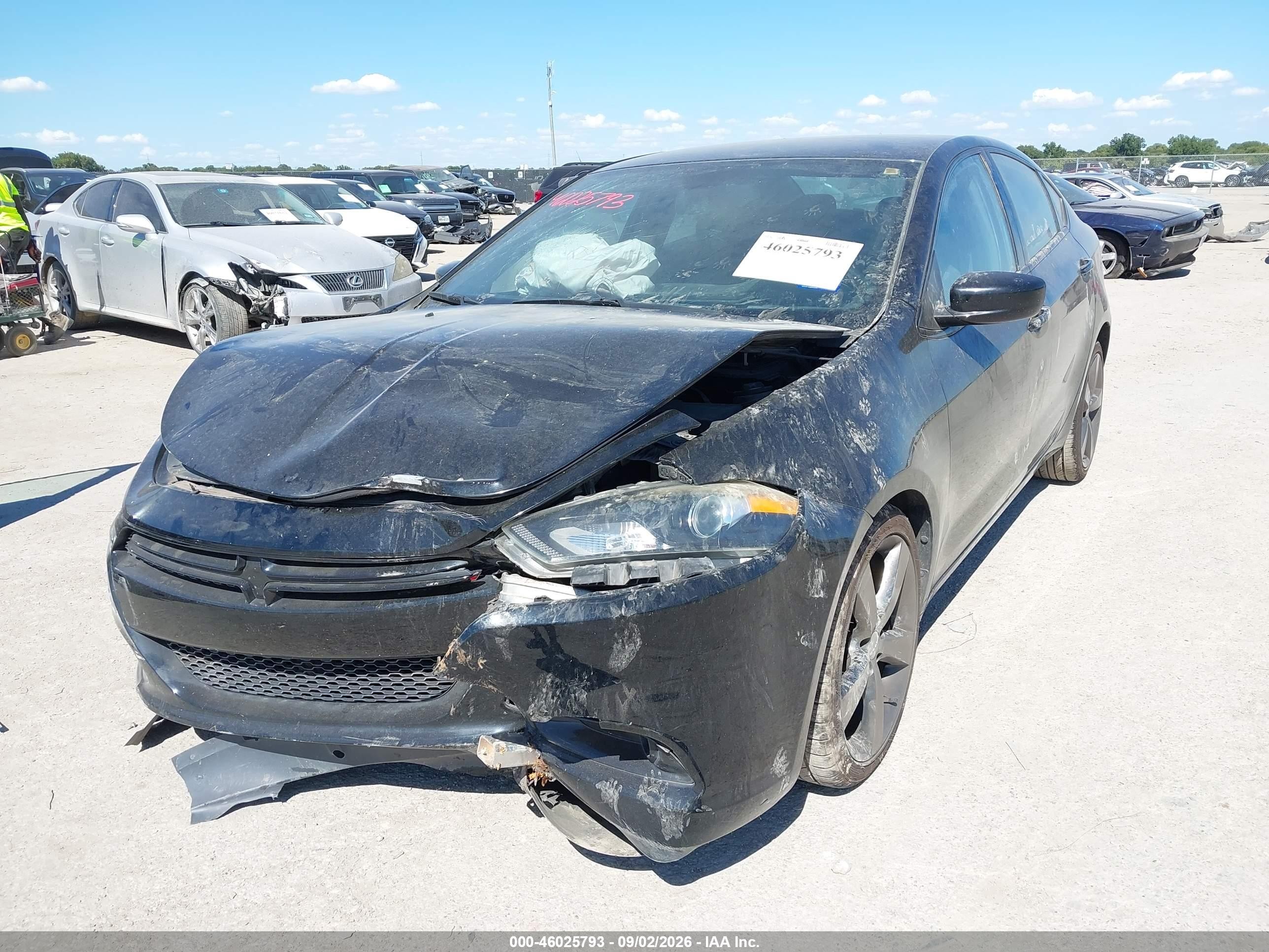 2015 Dodge Dart Sxt Black vin: 1C3CDFBB7FD193899