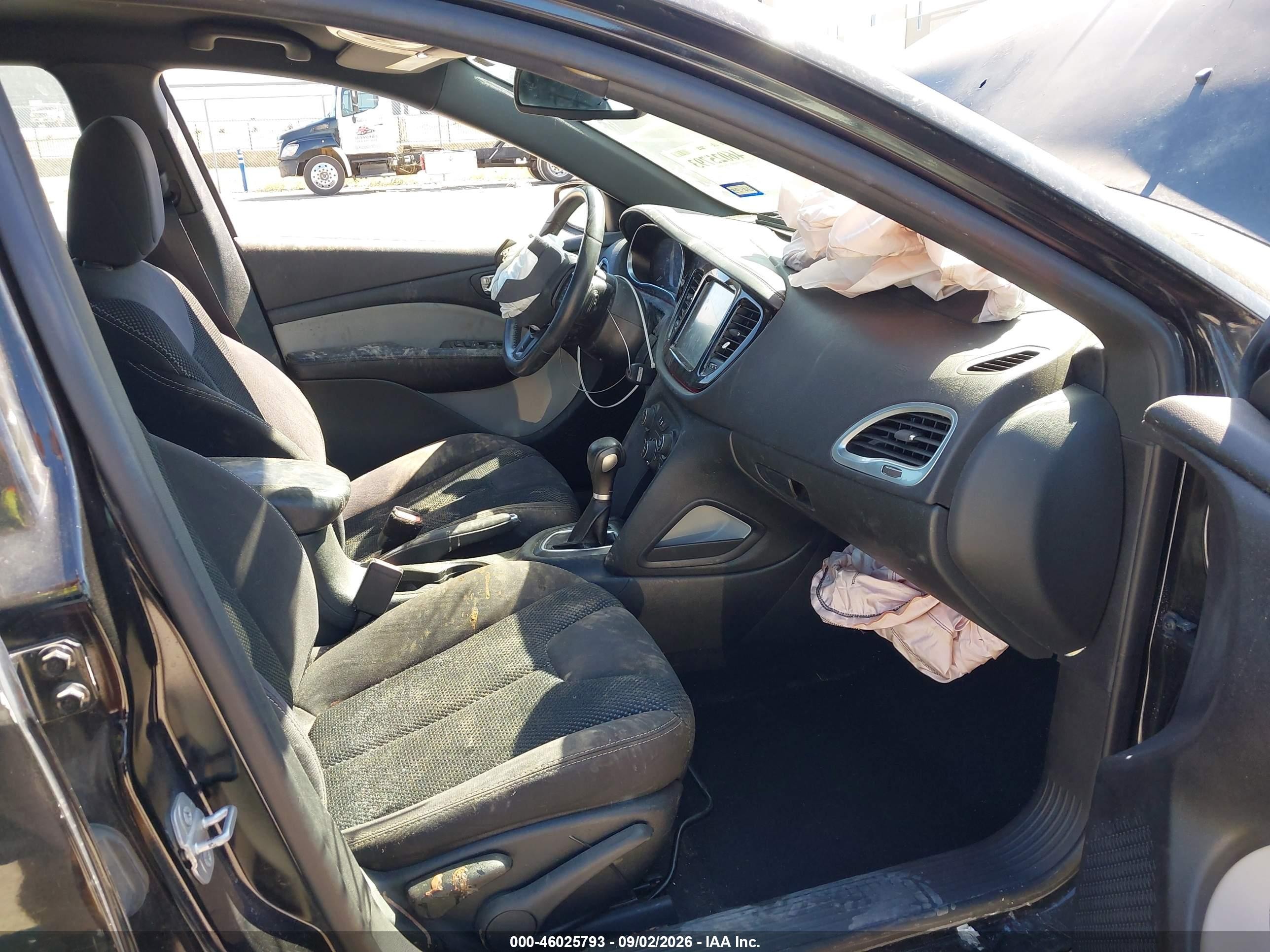 2015 Dodge Dart Sxt Black vin: 1C3CDFBB7FD193899