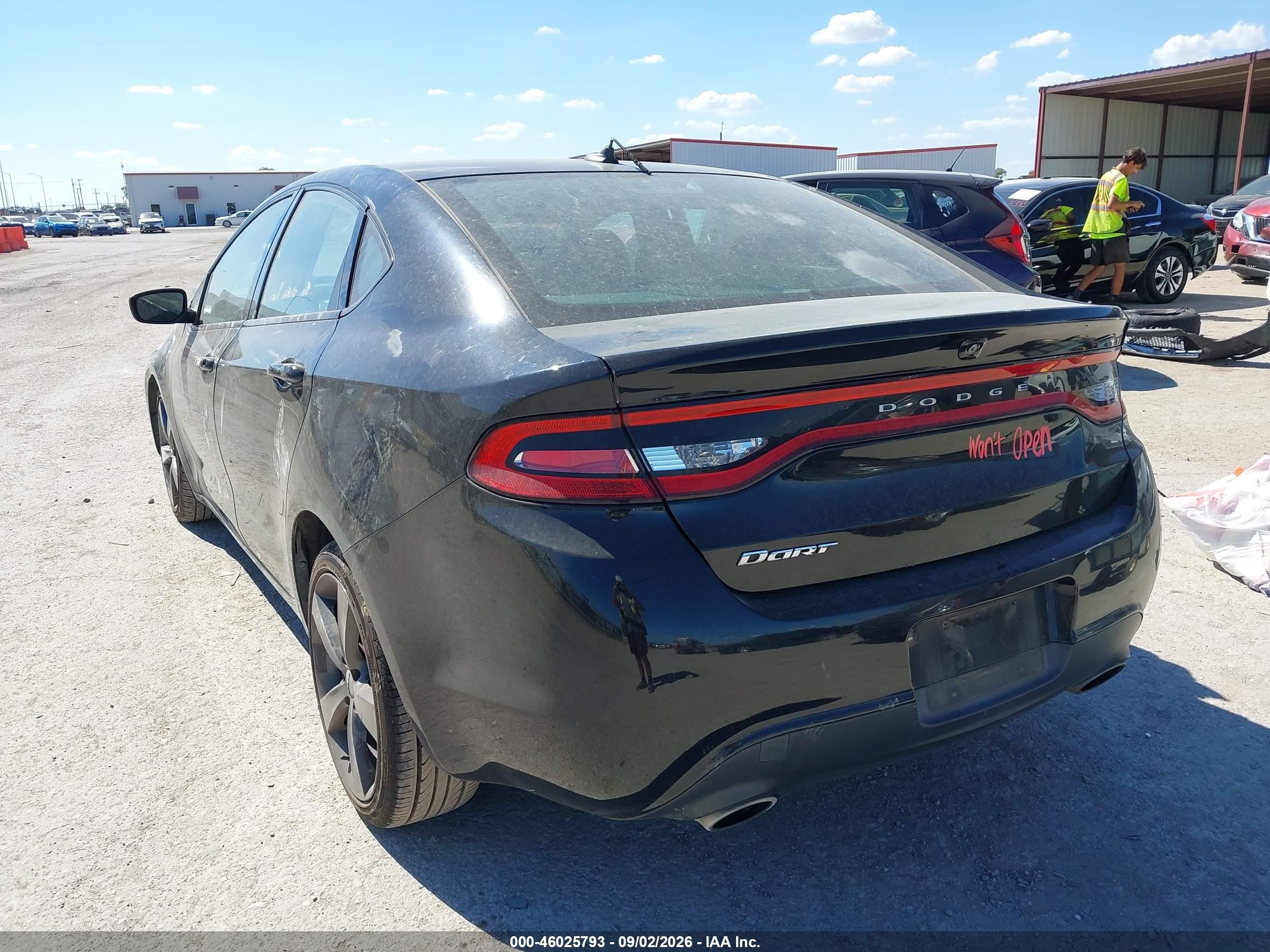 2015 Dodge Dart Sxt Black vin: 1C3CDFBB7FD193899