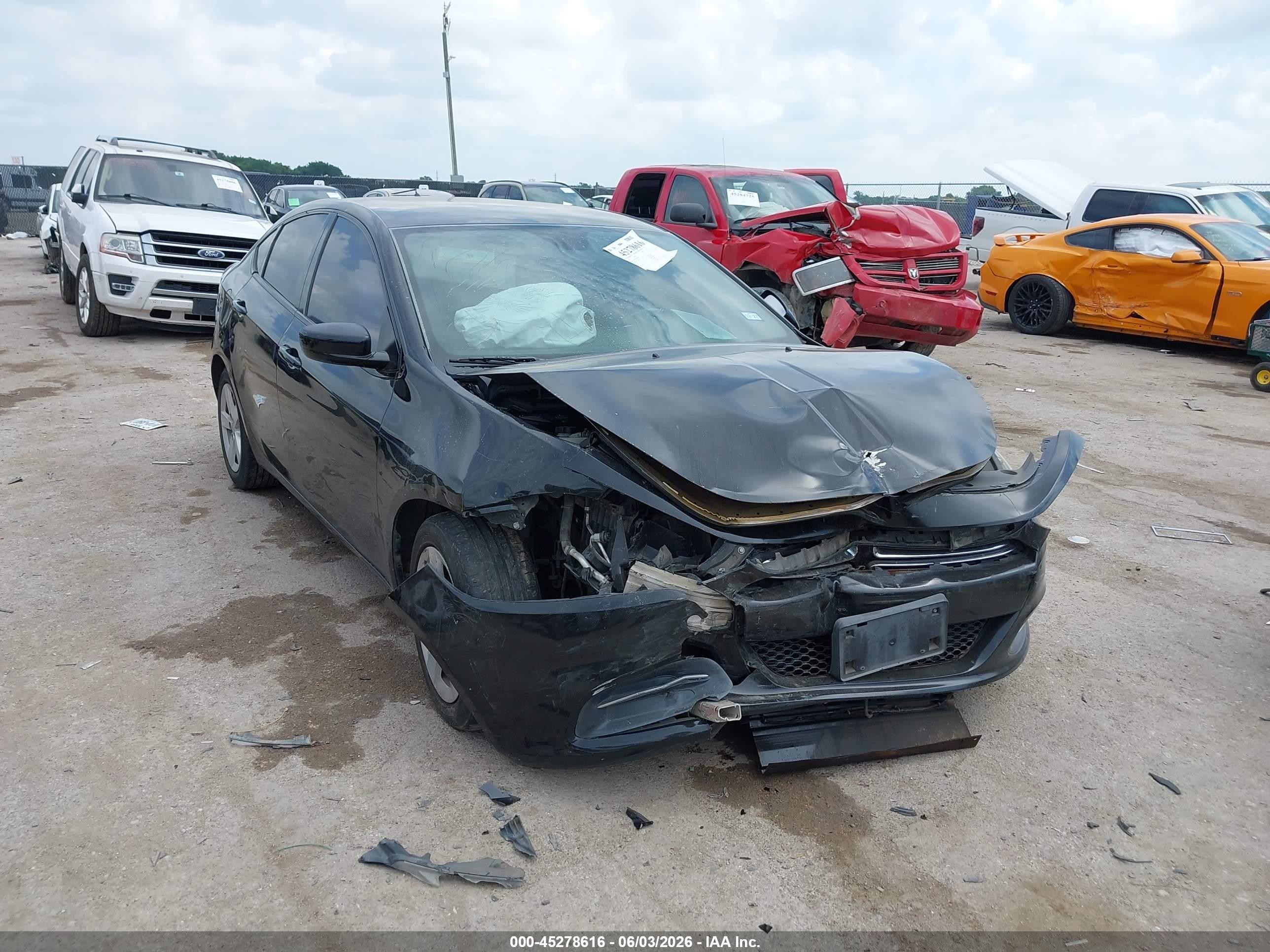 2015 Dodge Dart Sxt Black vin: 1C3CDFBB7FD265202