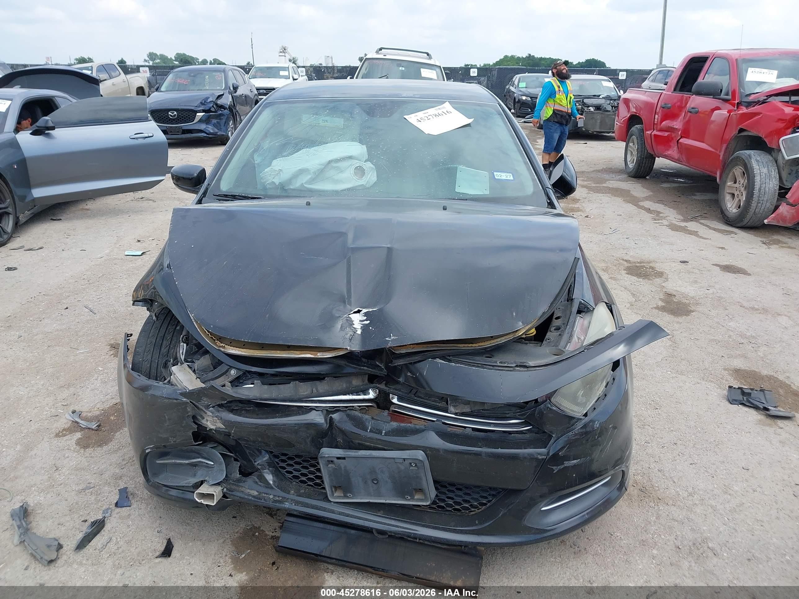 2015 Dodge Dart Sxt Black vin: 1C3CDFBB7FD265202