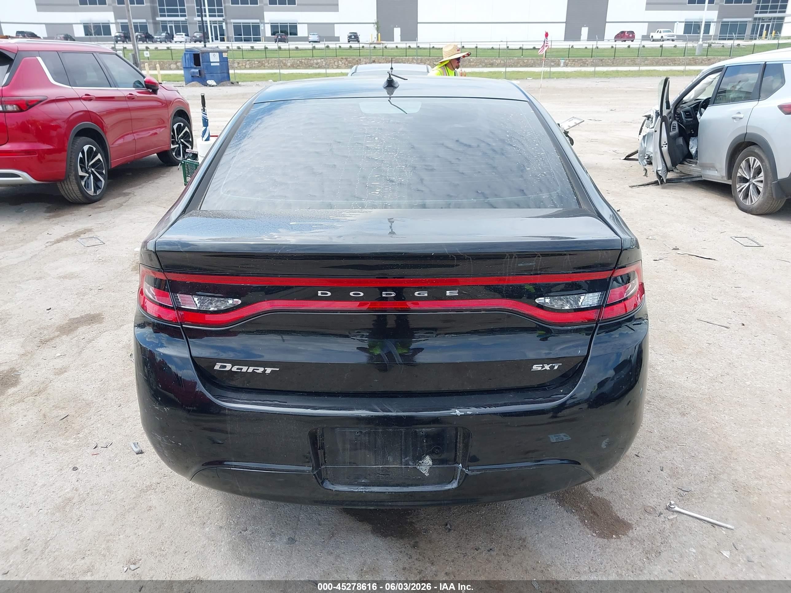 2015 Dodge Dart Sxt Black vin: 1C3CDFBB7FD265202