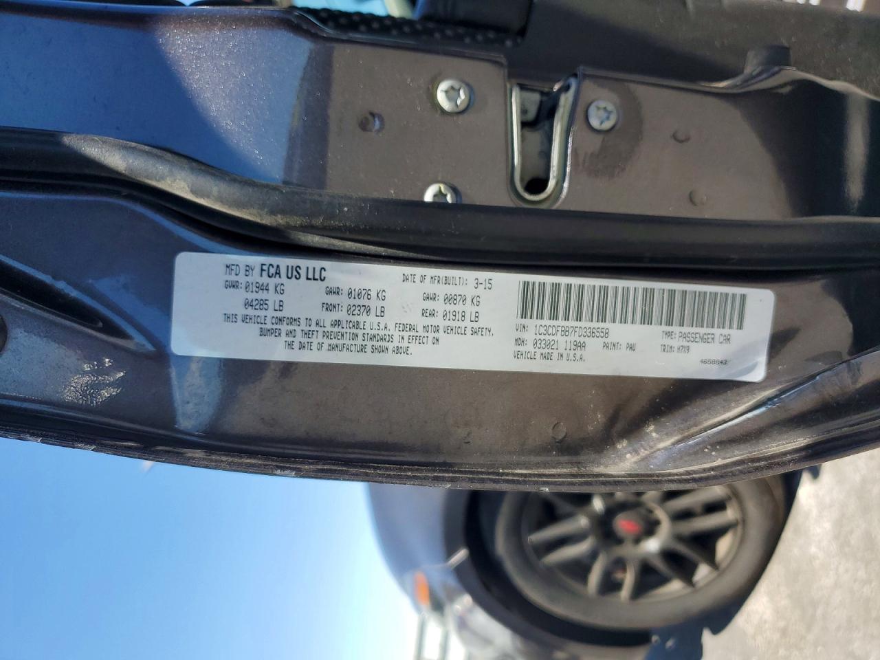 2015 Dodge Dart Sxt Gray vin: 1C3CDFBB7FD336558