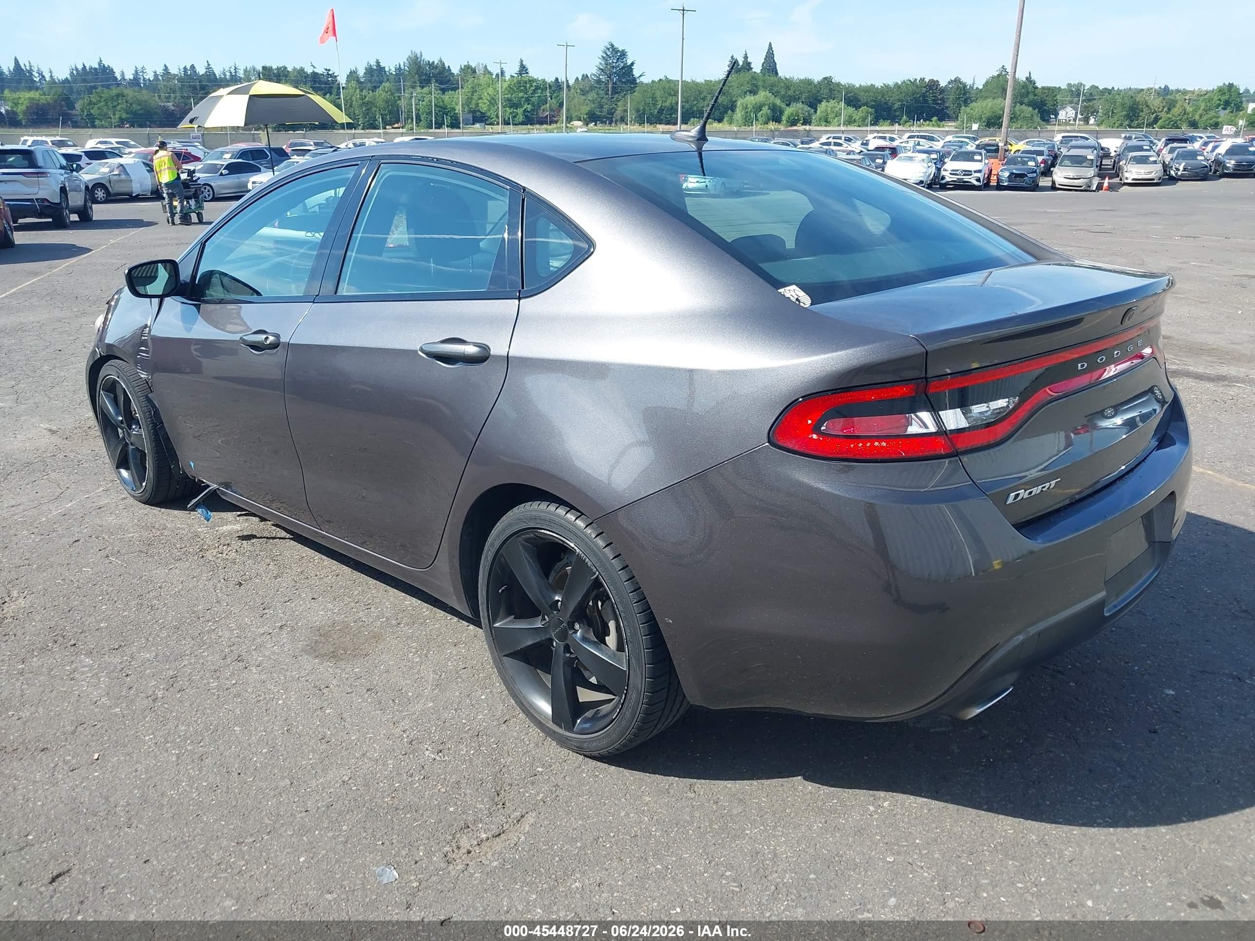 2015 Dodge Dart Sxt Gray vin: 1C3CDFBB7FD374694