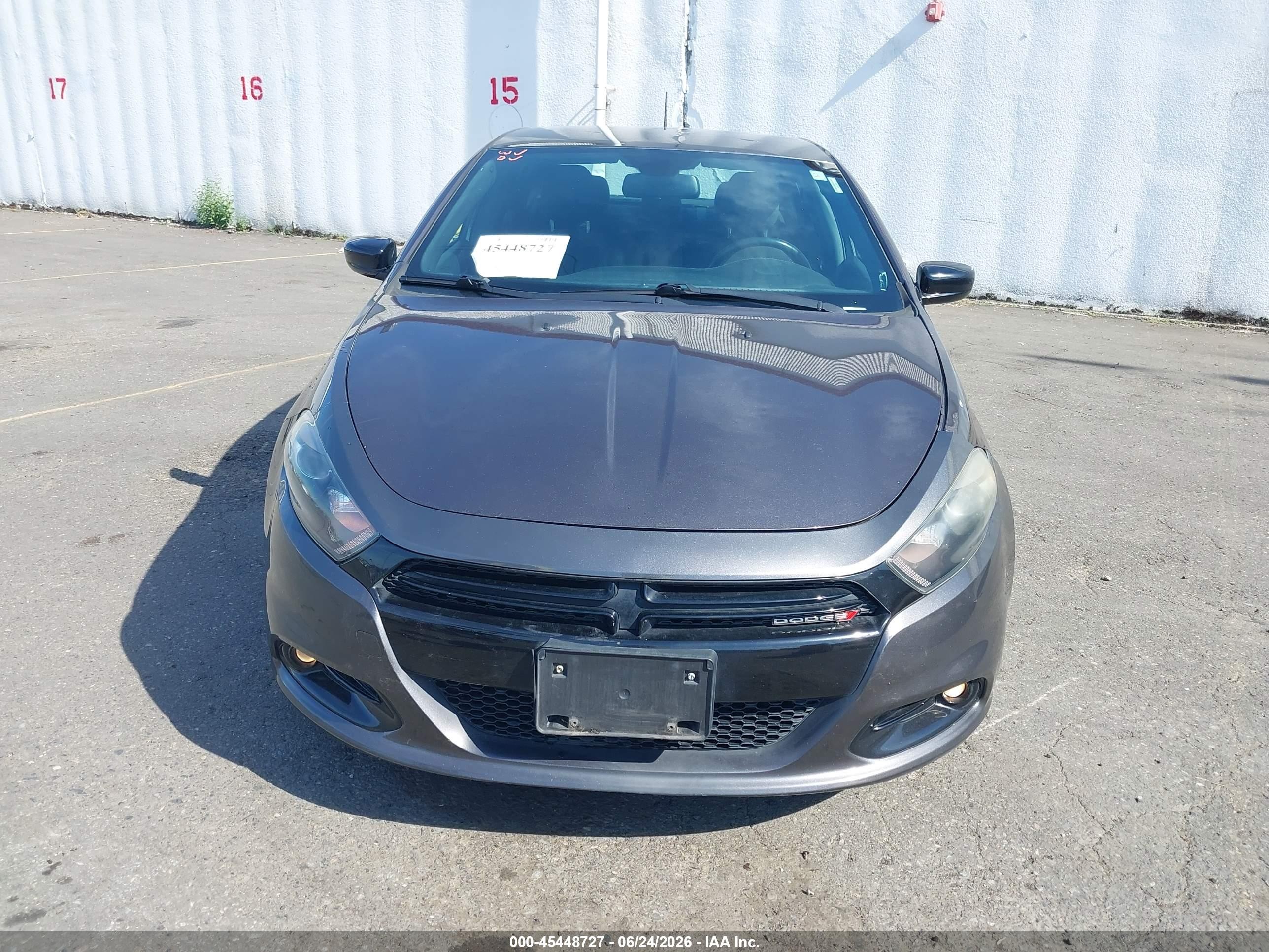 2015 Dodge Dart Sxt Gray vin: 1C3CDFBB7FD374694