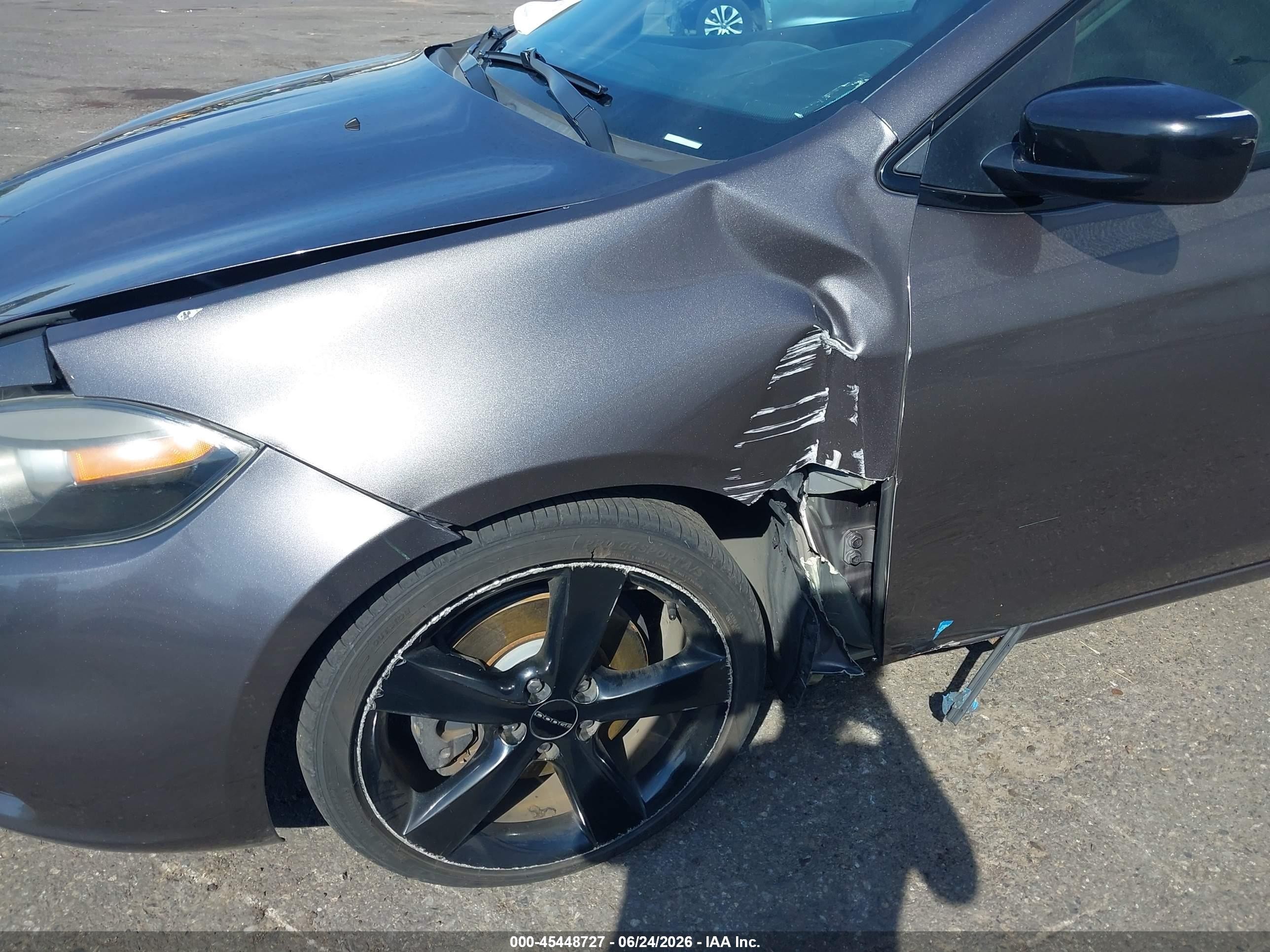 2015 Dodge Dart Sxt Gray vin: 1C3CDFBB7FD374694
