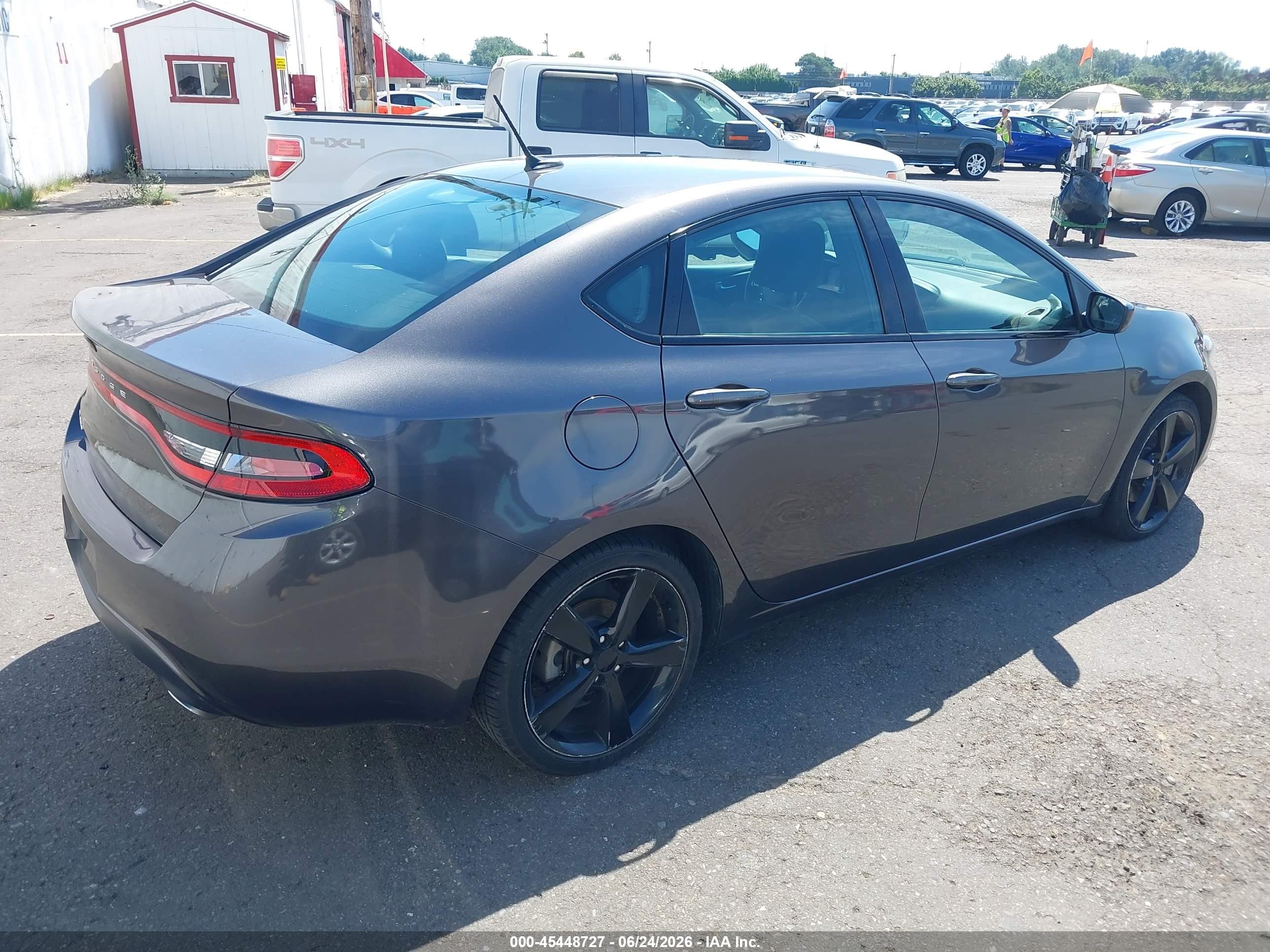 2015 Dodge Dart Sxt Gray vin: 1C3CDFBB7FD374694