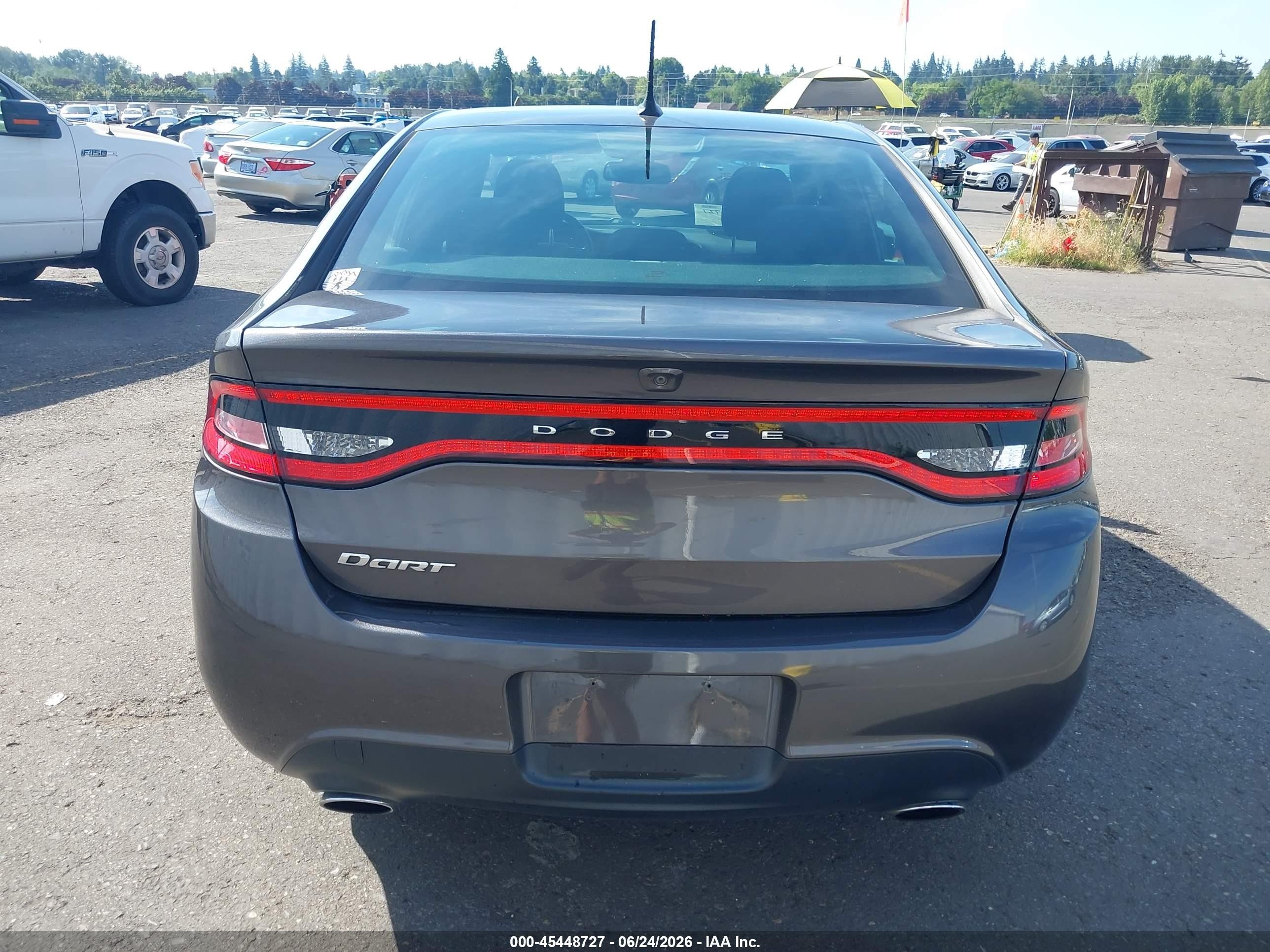 2015 Dodge Dart Sxt Gray vin: 1C3CDFBB7FD374694