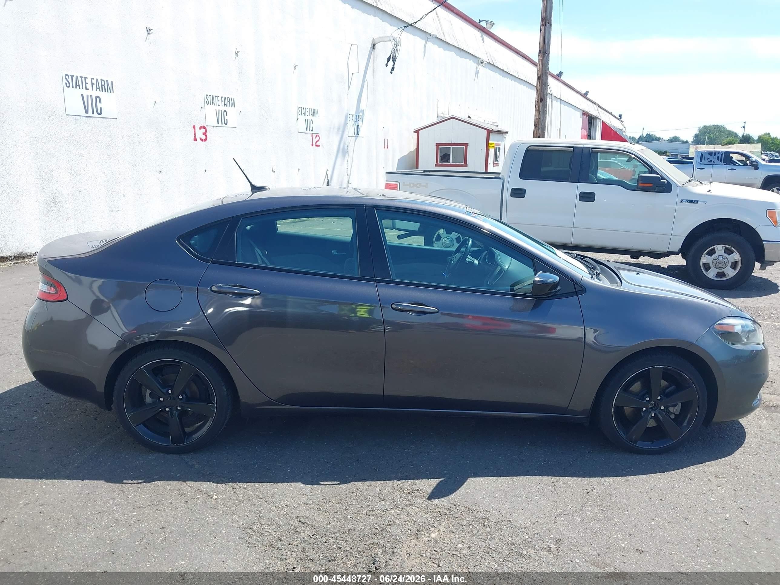 2015 Dodge Dart Sxt Gray vin: 1C3CDFBB7FD374694