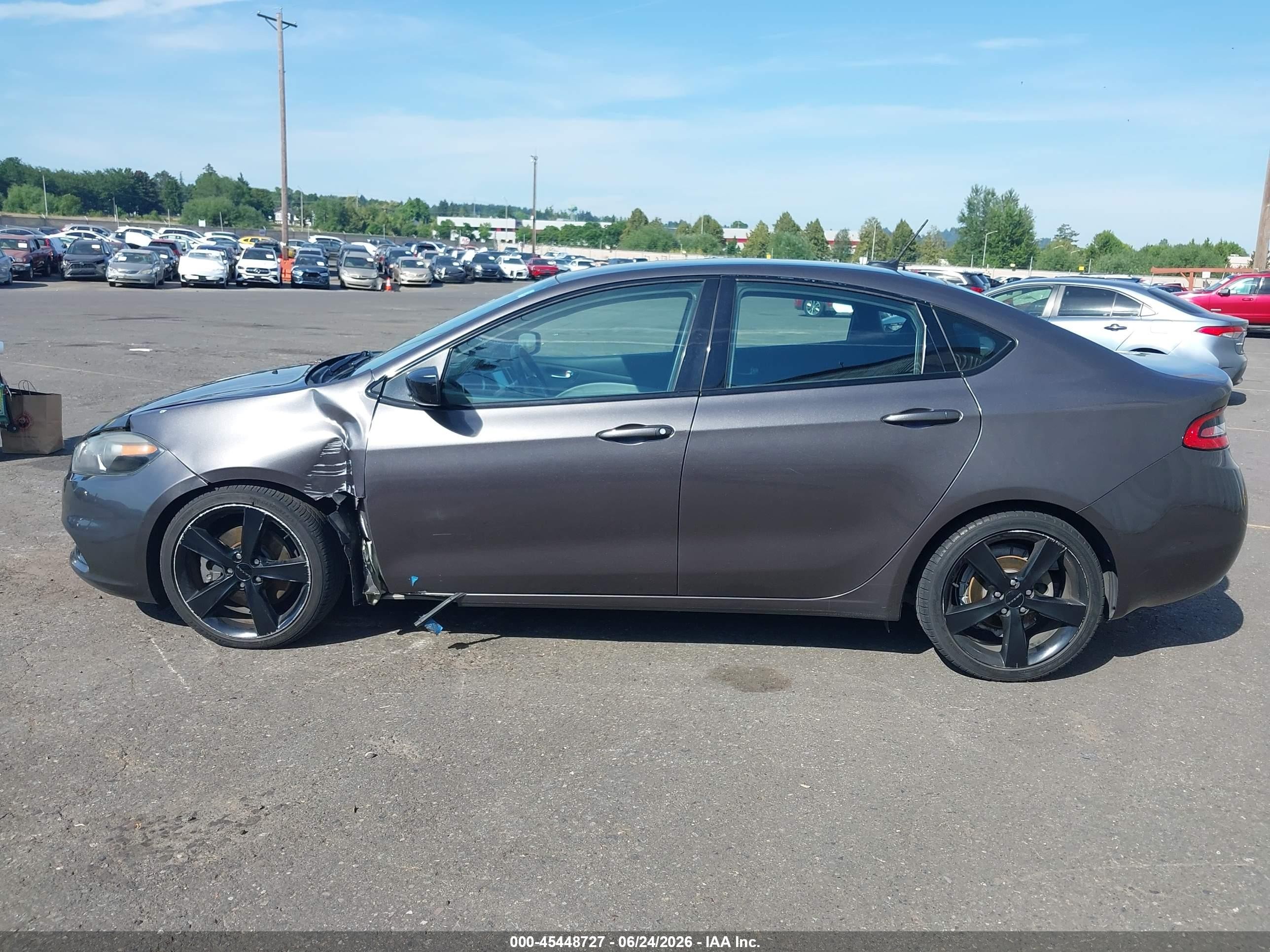 2015 Dodge Dart Sxt Gray vin: 1C3CDFBB7FD374694