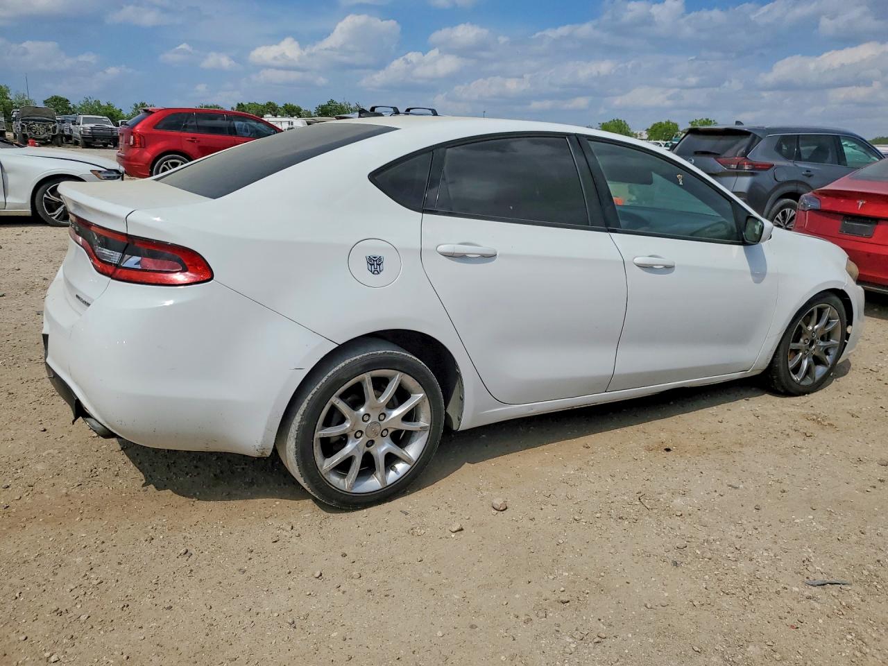 2015 Dodge Dart Sxt White vin: 1C3CDFBB7FD375652
