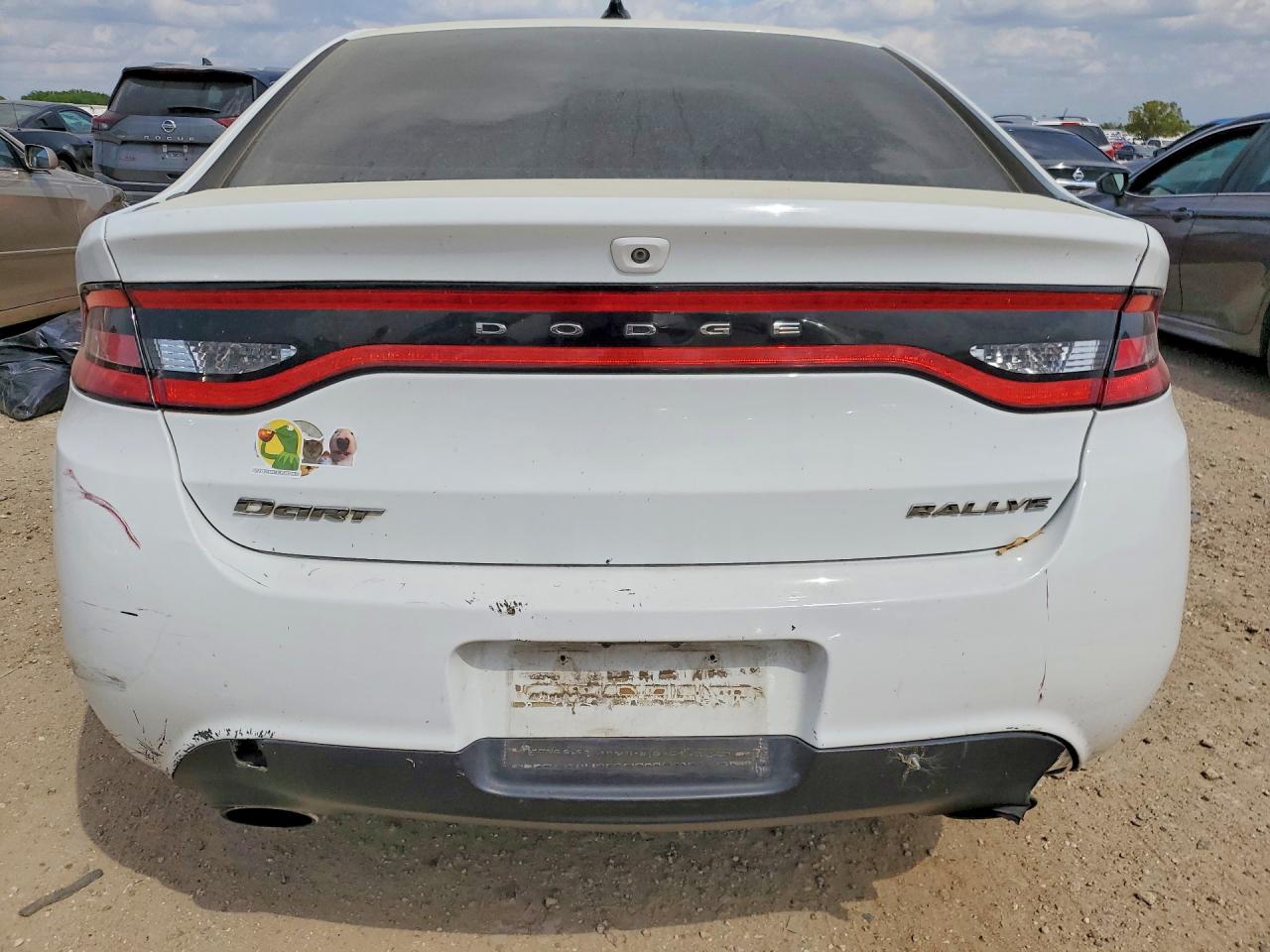 2015 Dodge Dart Sxt White vin: 1C3CDFBB7FD375652