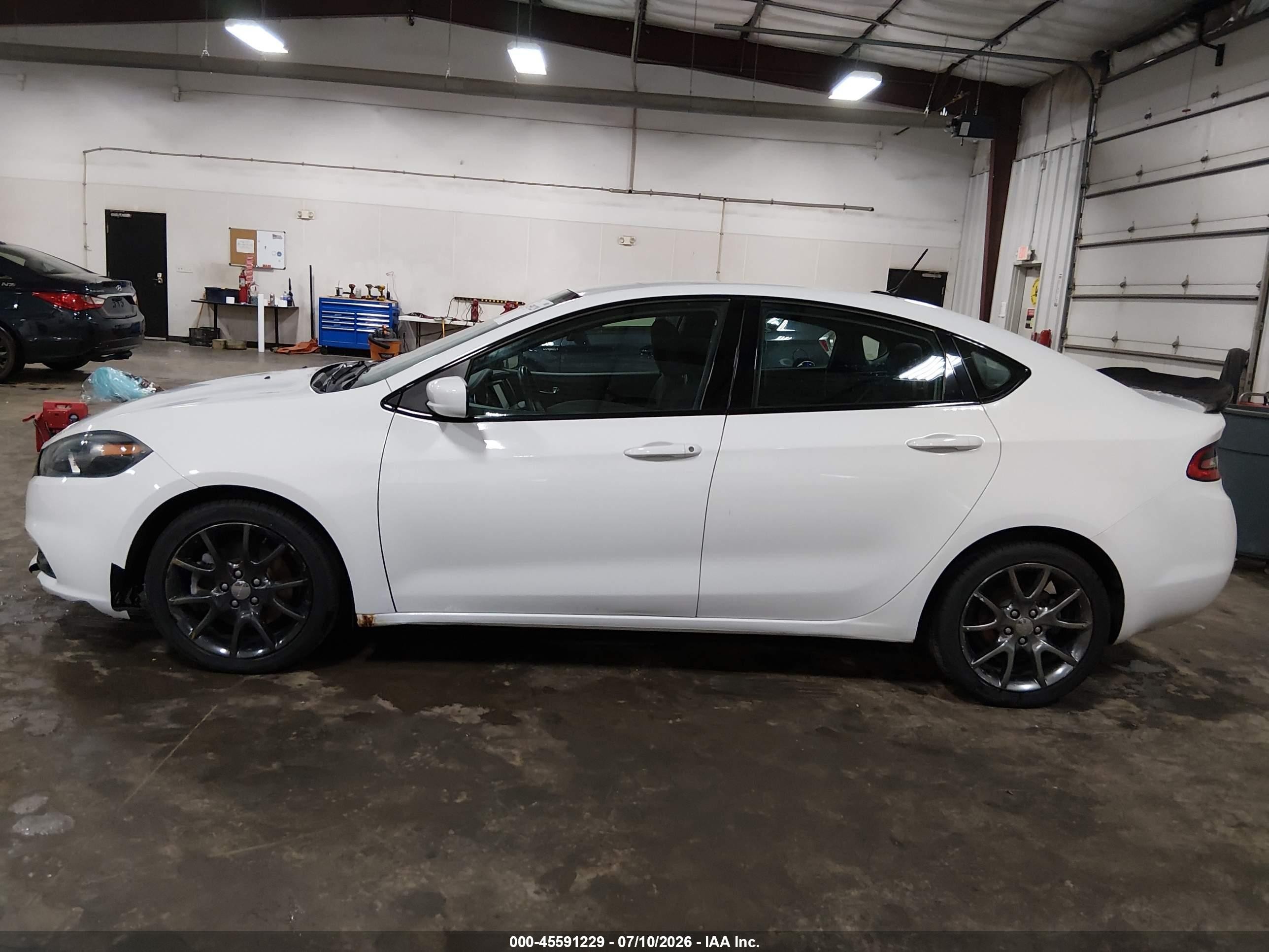 2014 Dodge Dart Sxt White vin: 1C3CDFBB8ED672086