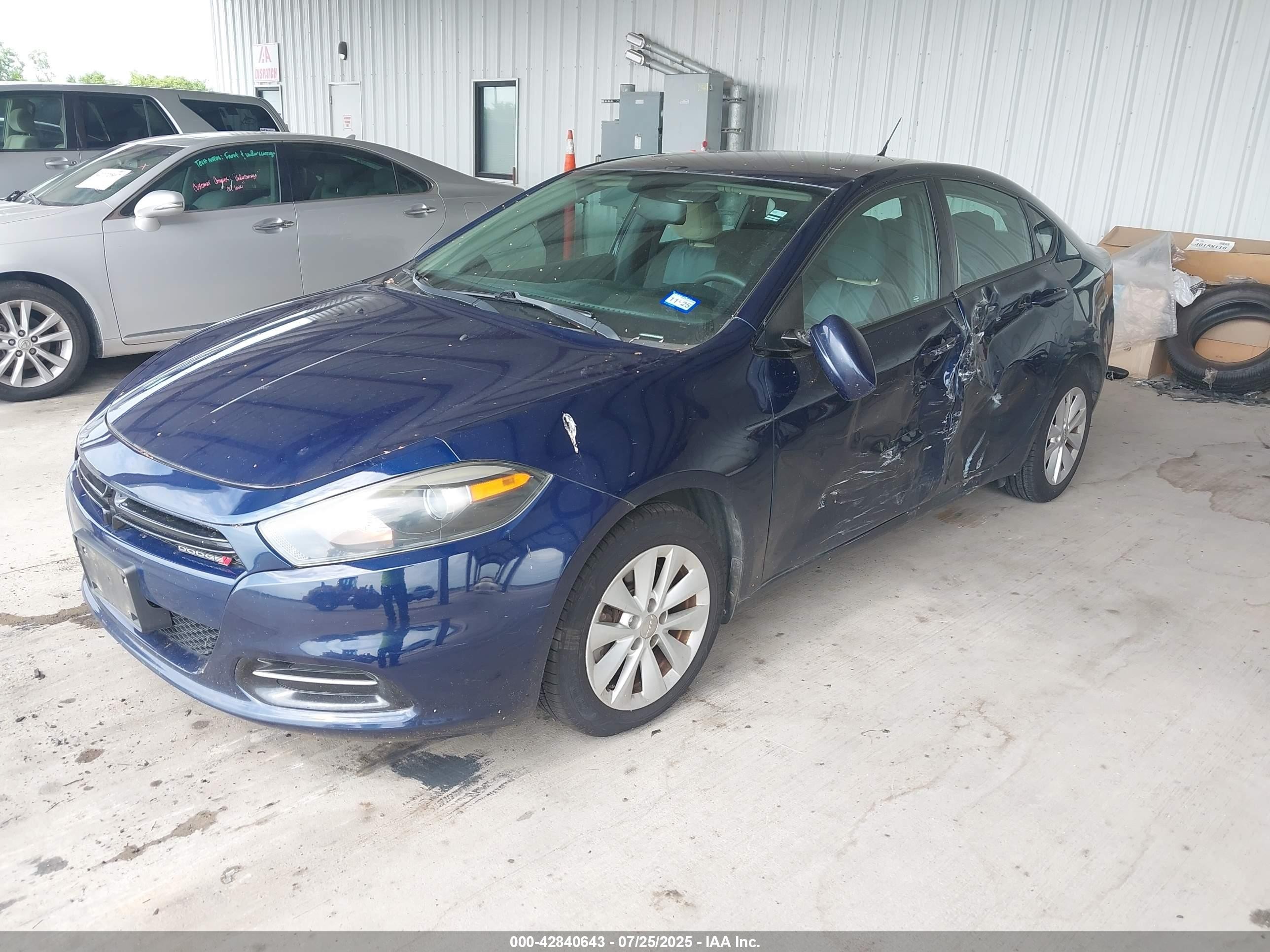 2014 Dodge Dart Sxt Blue vin: 1C3CDFBB8ED672122