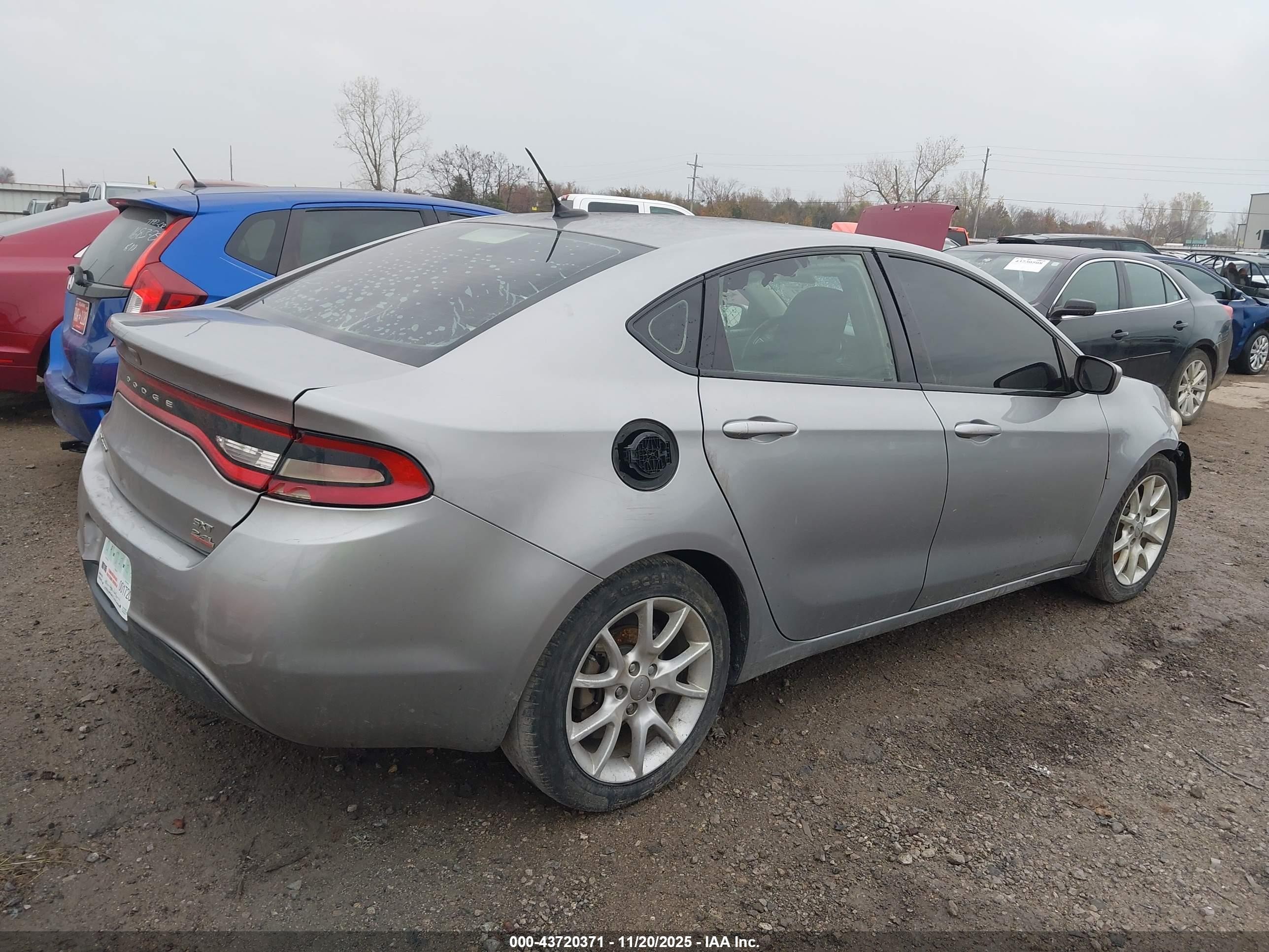 2014 Dodge Dart Sxt Silver vin: 1C3CDFBB8ED701778