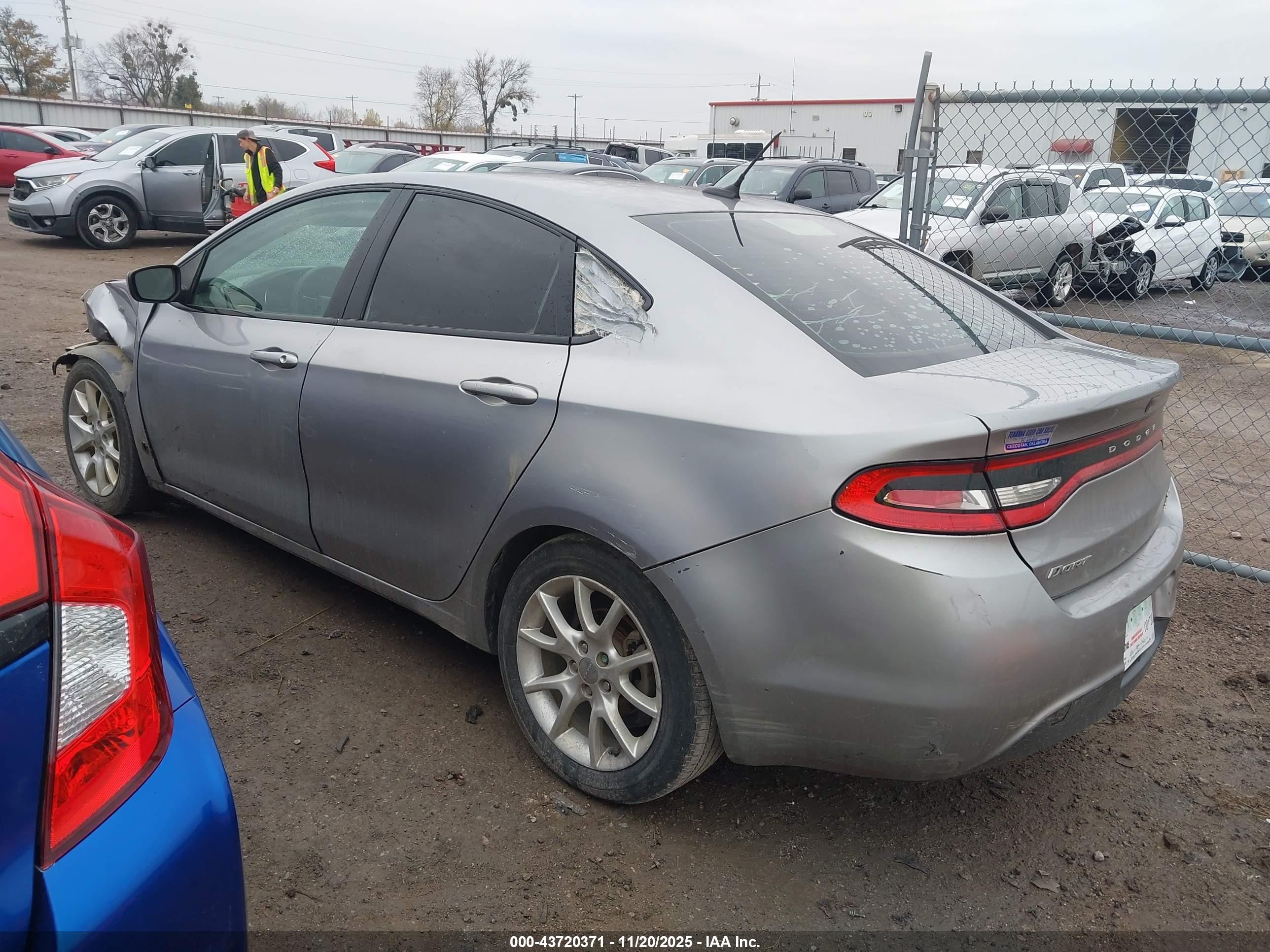 2014 Dodge Dart Sxt Silver vin: 1C3CDFBB8ED701778