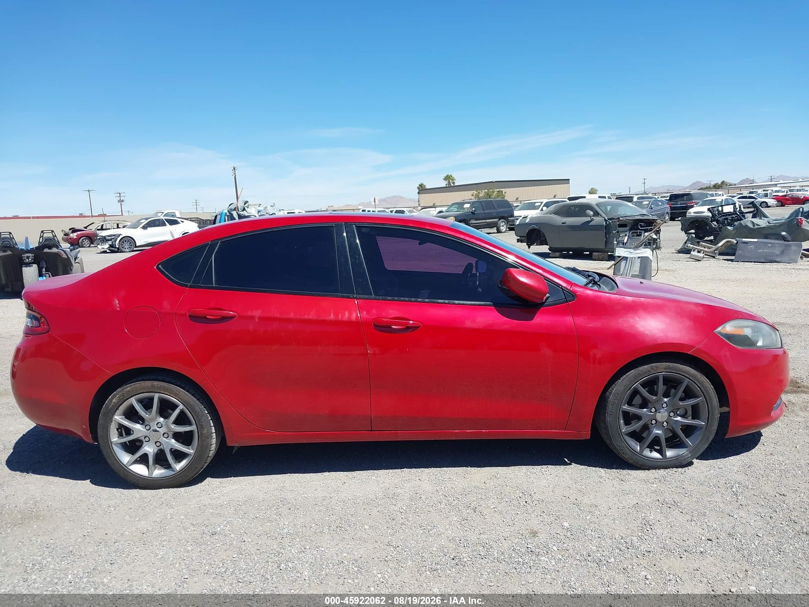 2014 Dodge Dart Sxt Red vin: 1C3CDFBB8ED767859