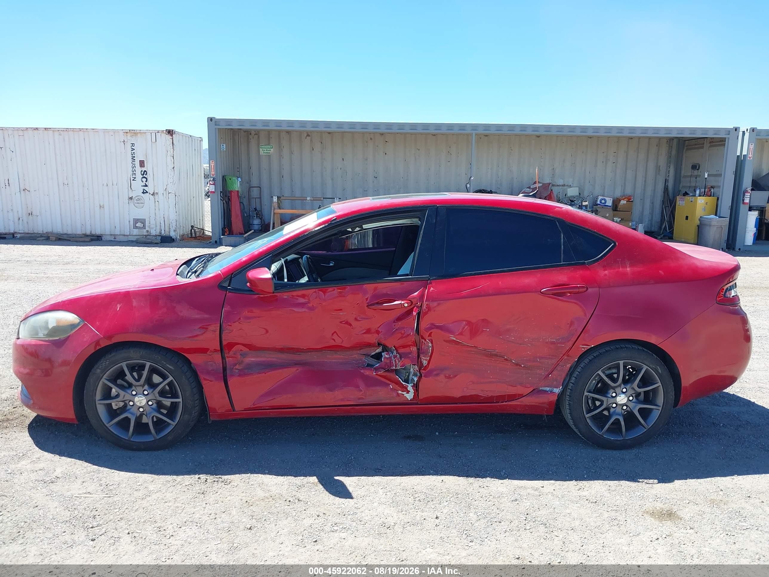 2014 Dodge Dart Sxt Red vin: 1C3CDFBB8ED767859