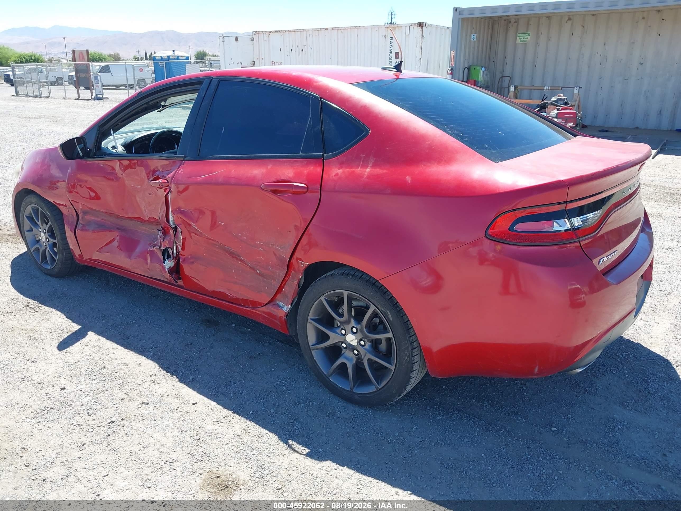 2014 Dodge Dart Sxt Red vin: 1C3CDFBB8ED767859