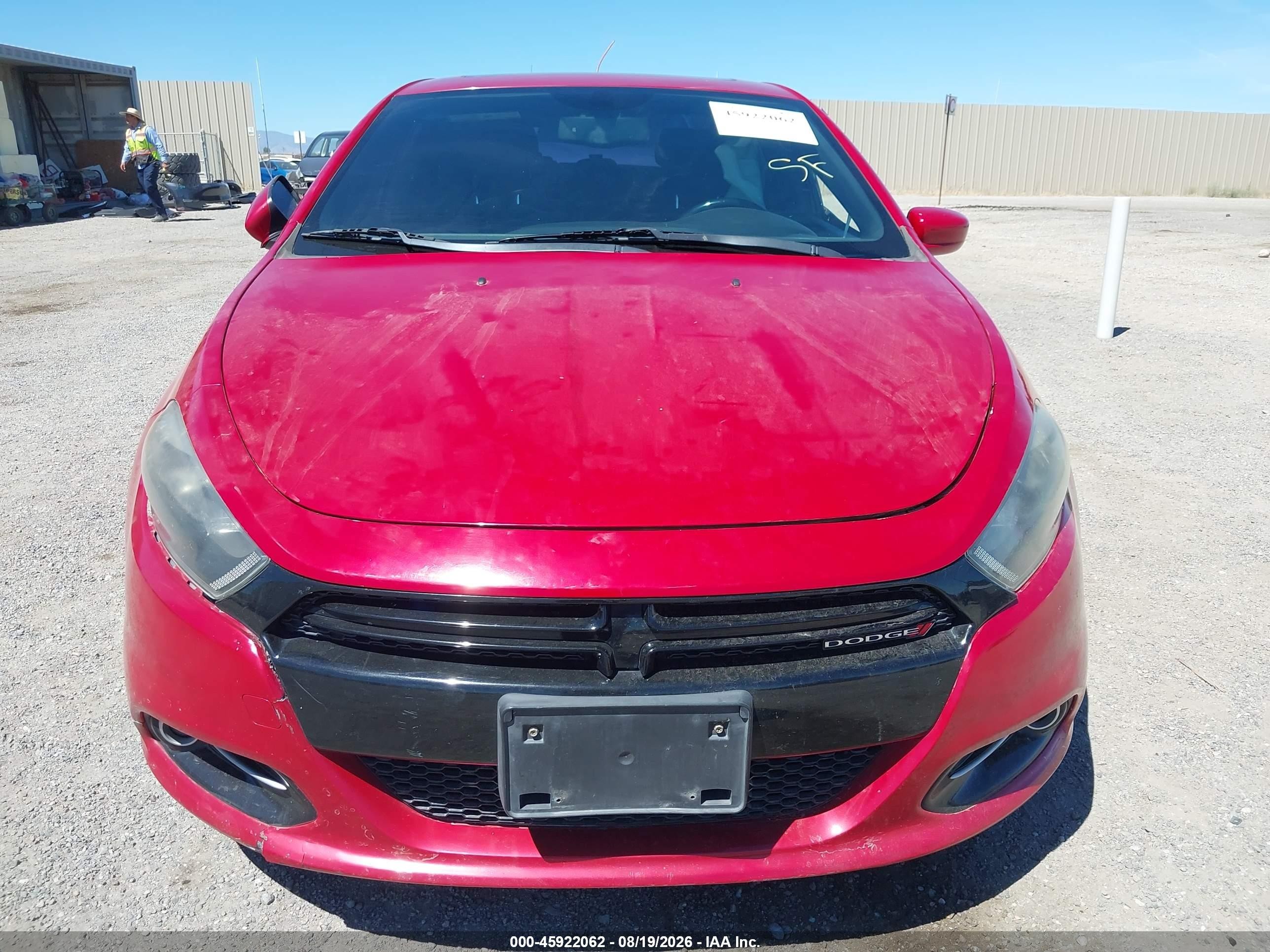 2014 Dodge Dart Sxt Red vin: 1C3CDFBB8ED767859