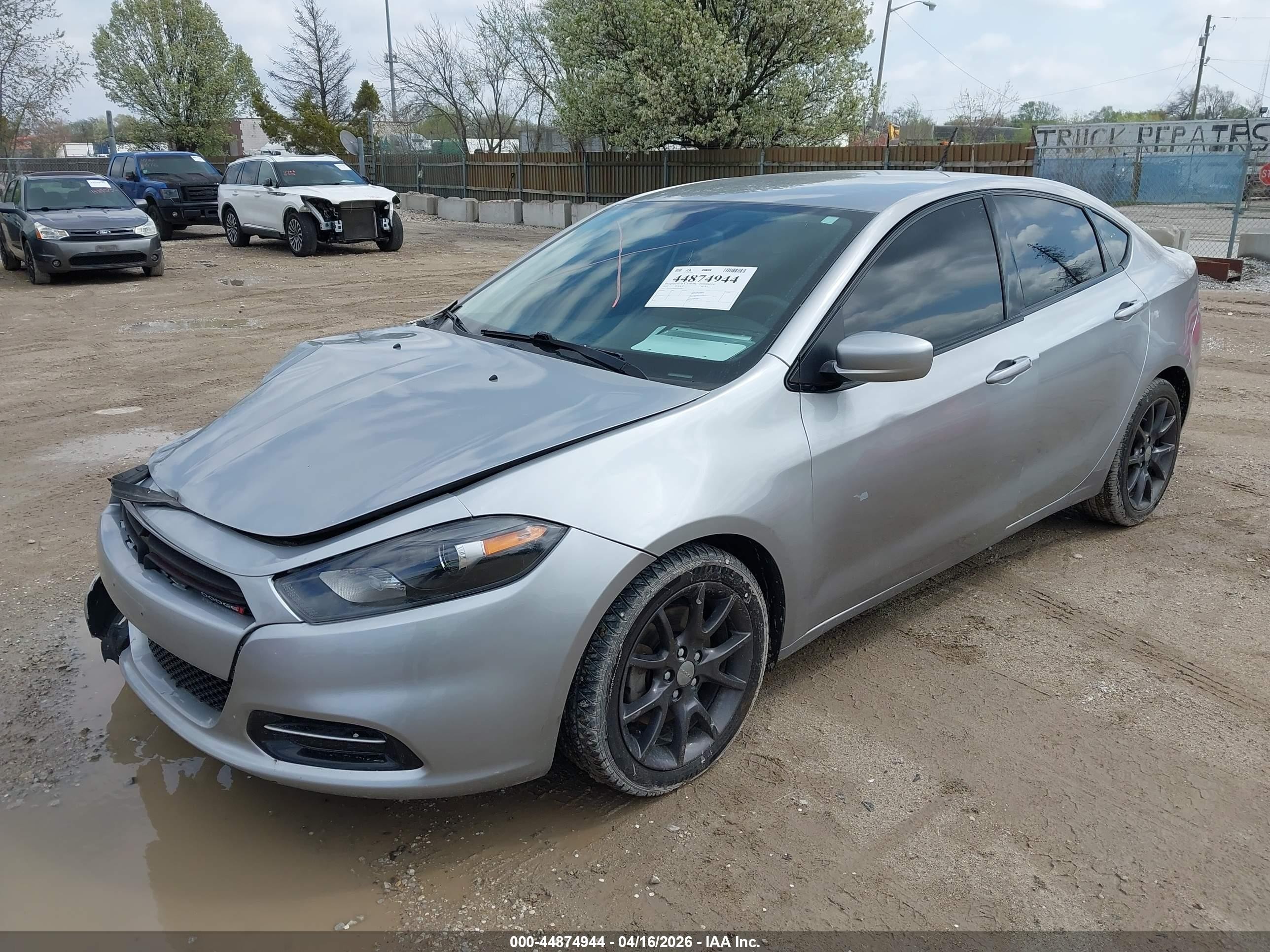 2015 Dodge Dart Sxt Silver vin: 1C3CDFBB8FD102087