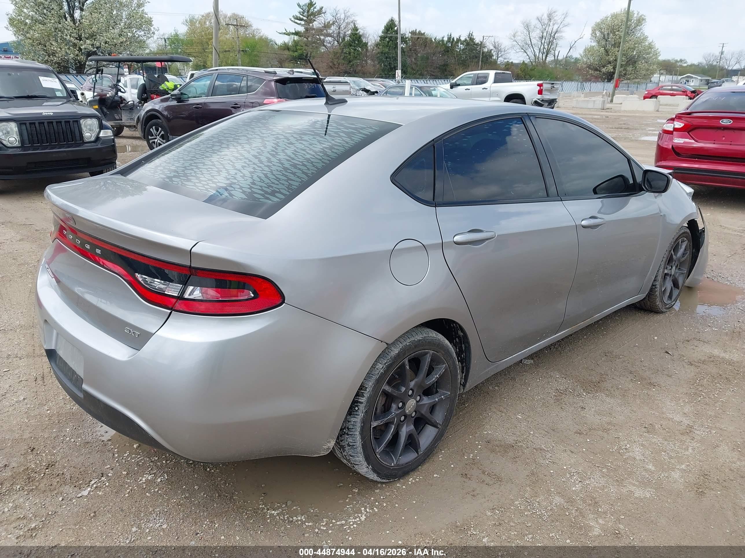 2015 Dodge Dart Sxt Silver vin: 1C3CDFBB8FD102087