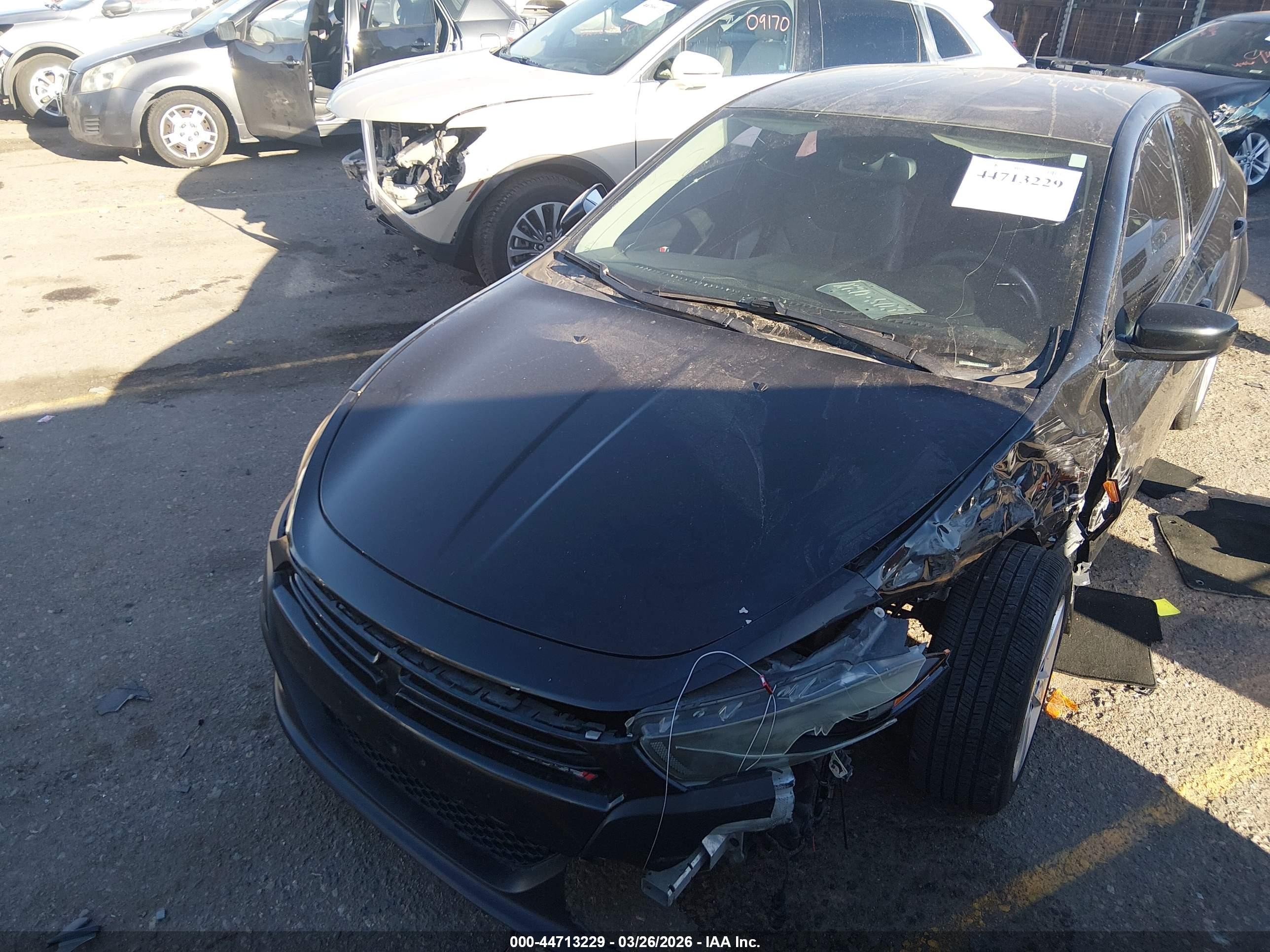 2015 Dodge Dart Sxt Black vin: 1C3CDFBB8FD117012