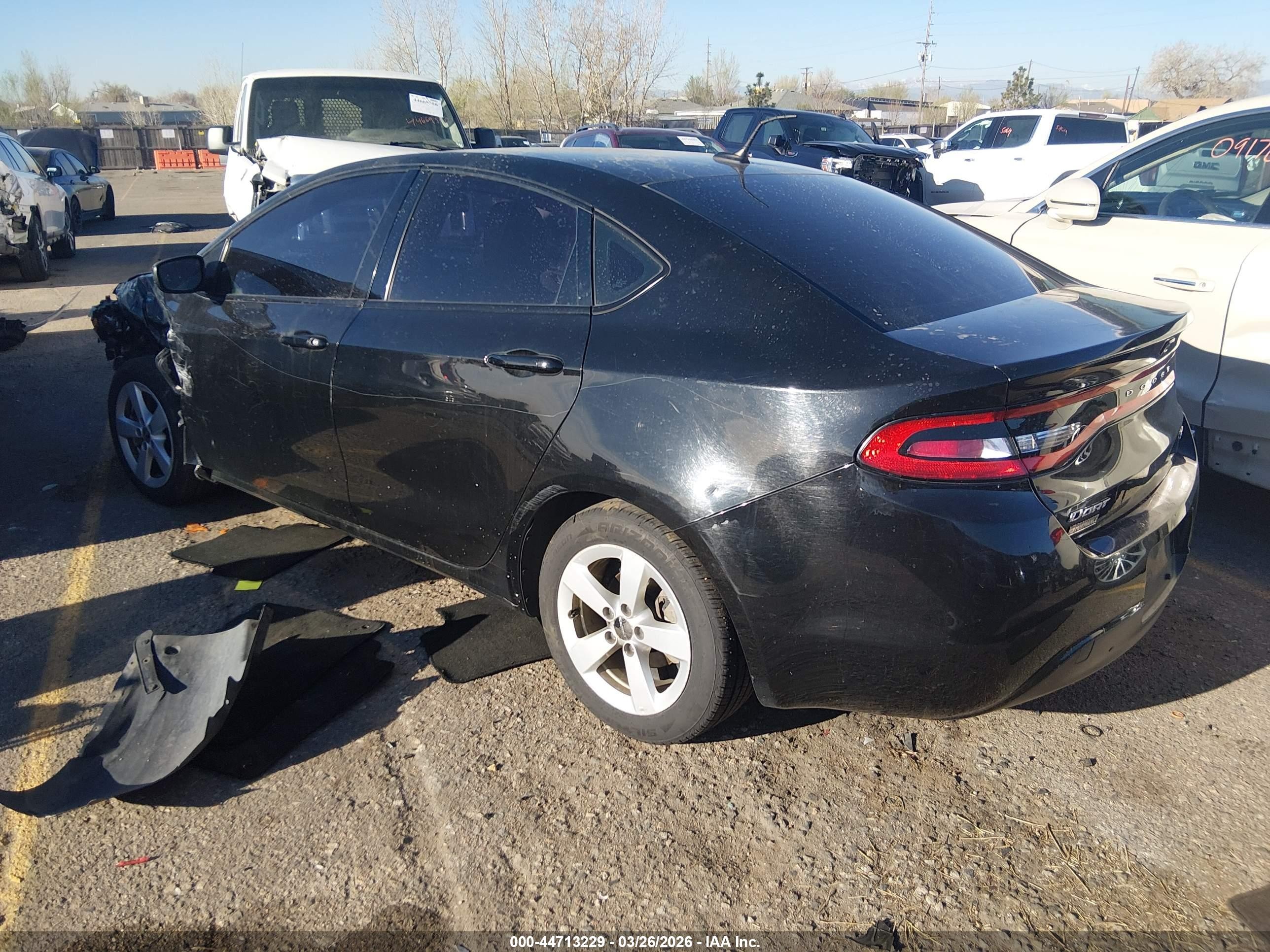 2015 Dodge Dart Sxt Black vin: 1C3CDFBB8FD117012