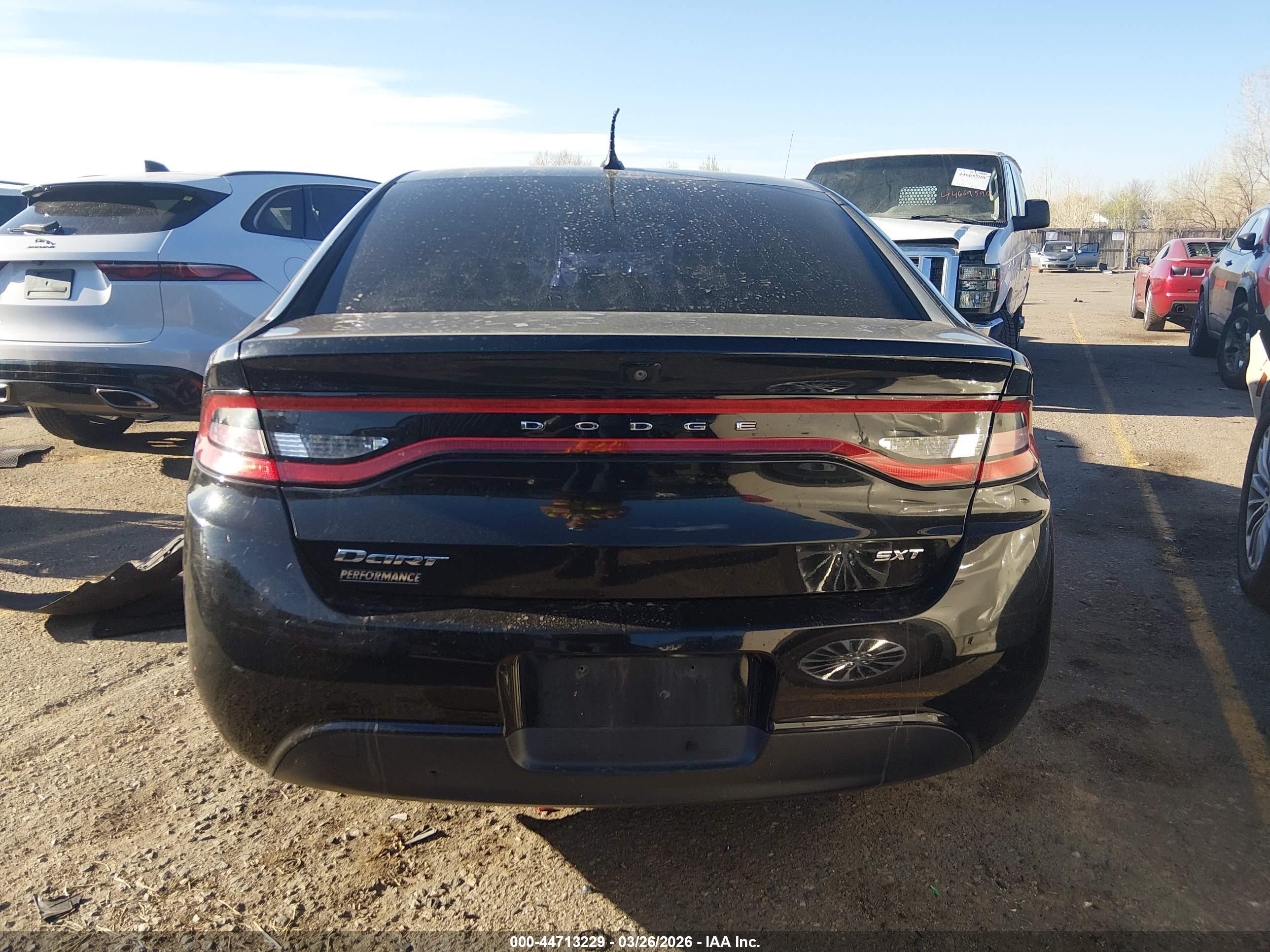 2015 Dodge Dart Sxt Black vin: 1C3CDFBB8FD117012