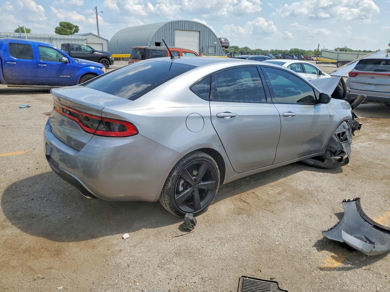 2015 Dodge Dart Sxt Silver vin: 1C3CDFBB8FD119567