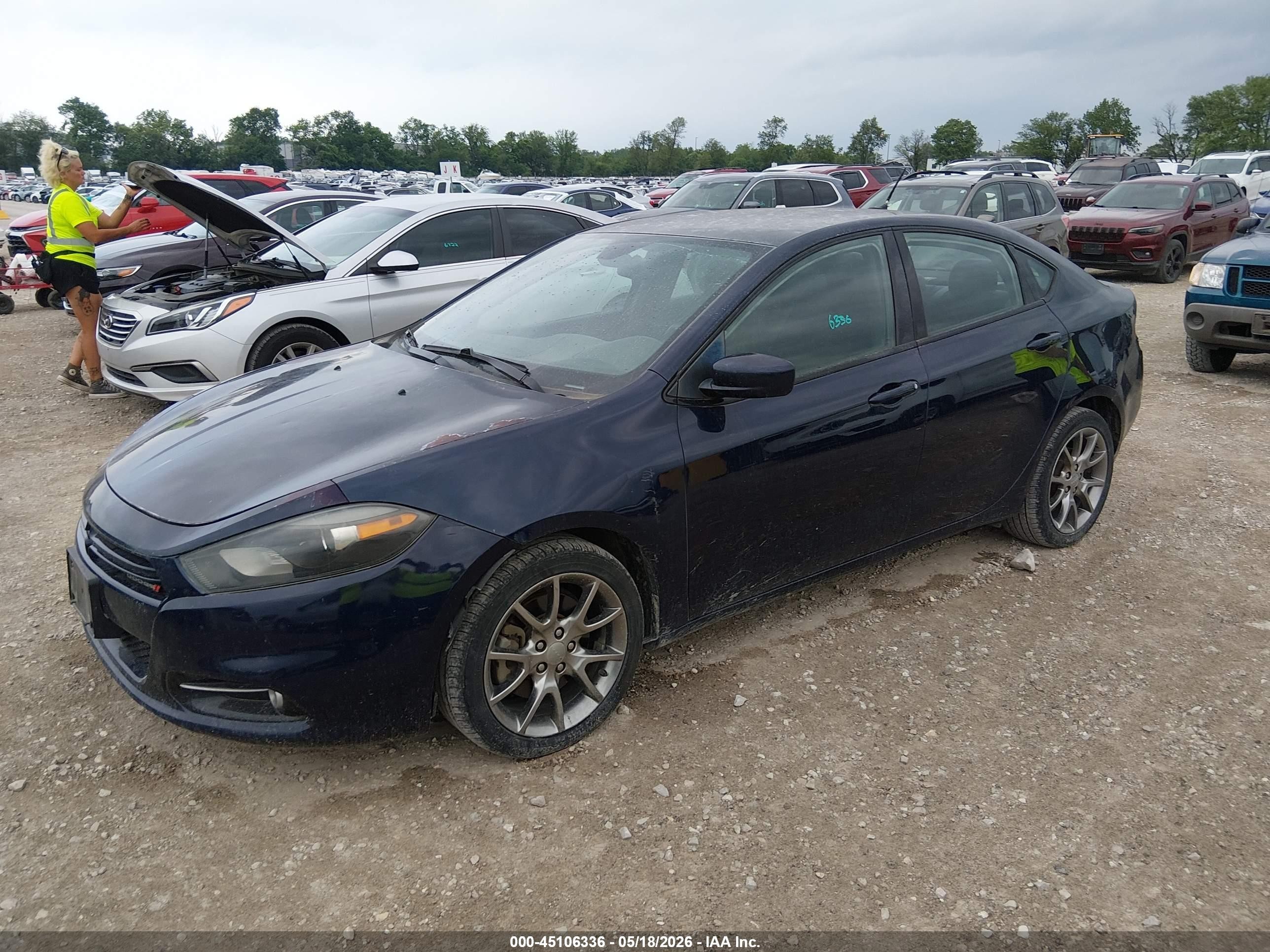 2015 Dodge Dart Sxt Blue vin: 1C3CDFBB8FD142671