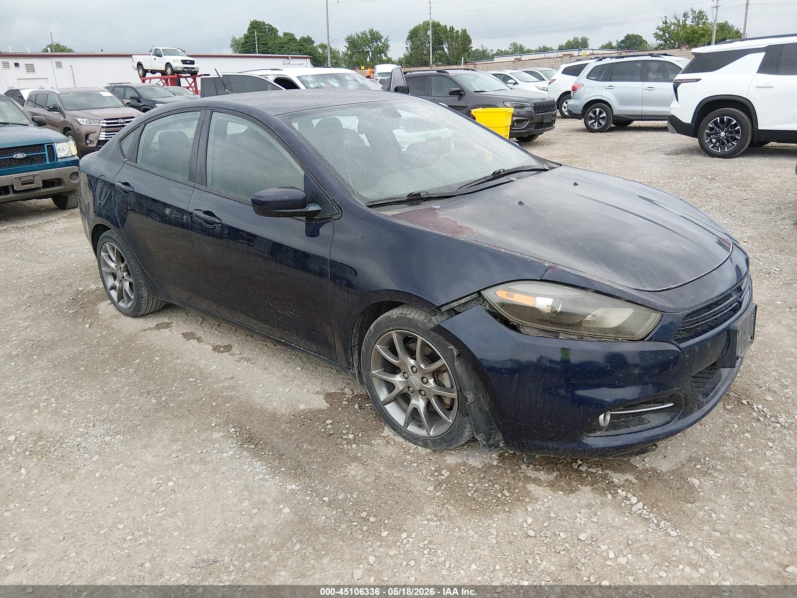 2015 Dodge Dart Sxt Синий vin: 1C3CDFBB8FD142671