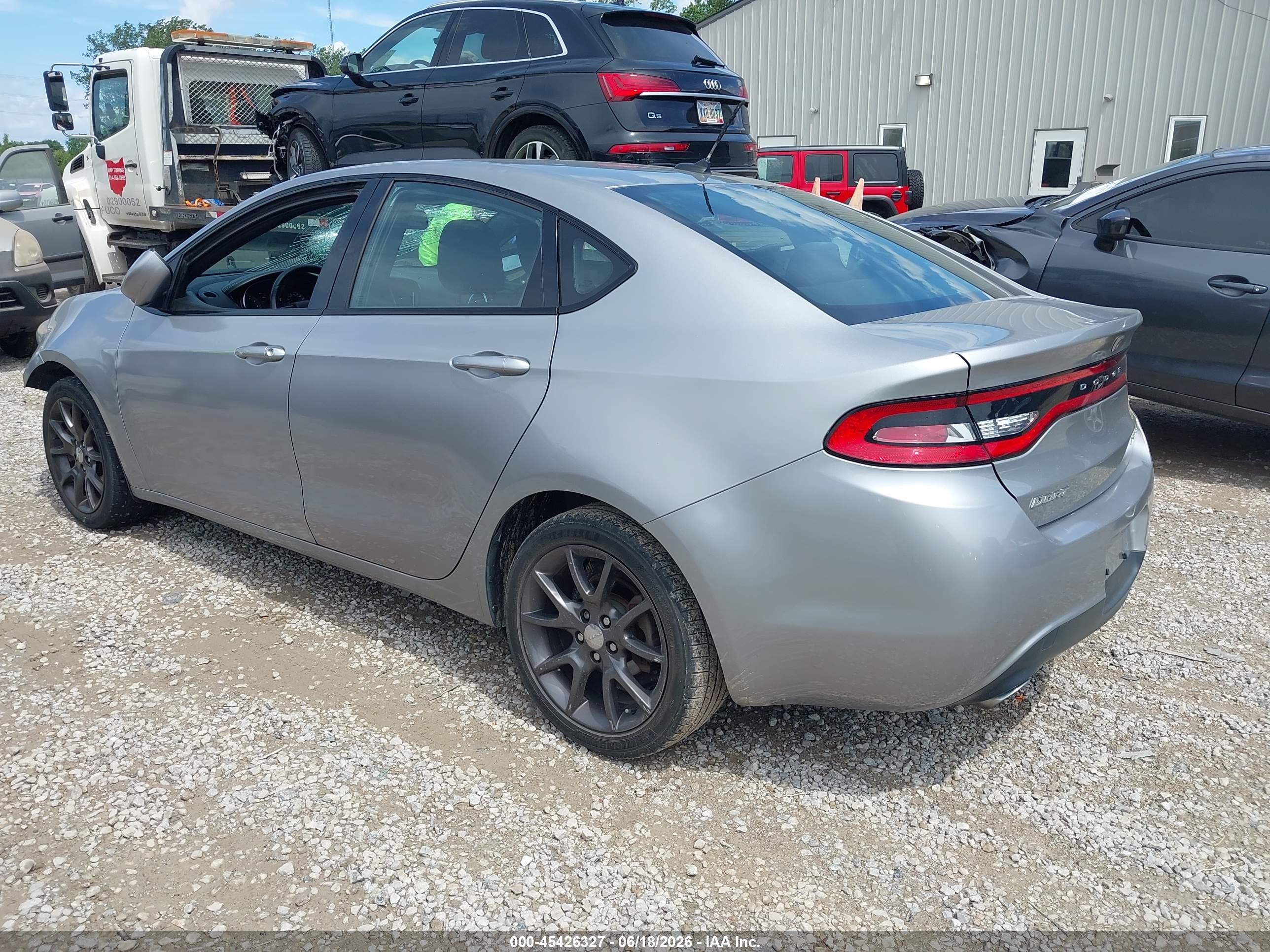 2015 Dodge Dart Sxt Silver vin: 1C3CDFBB8FD320577