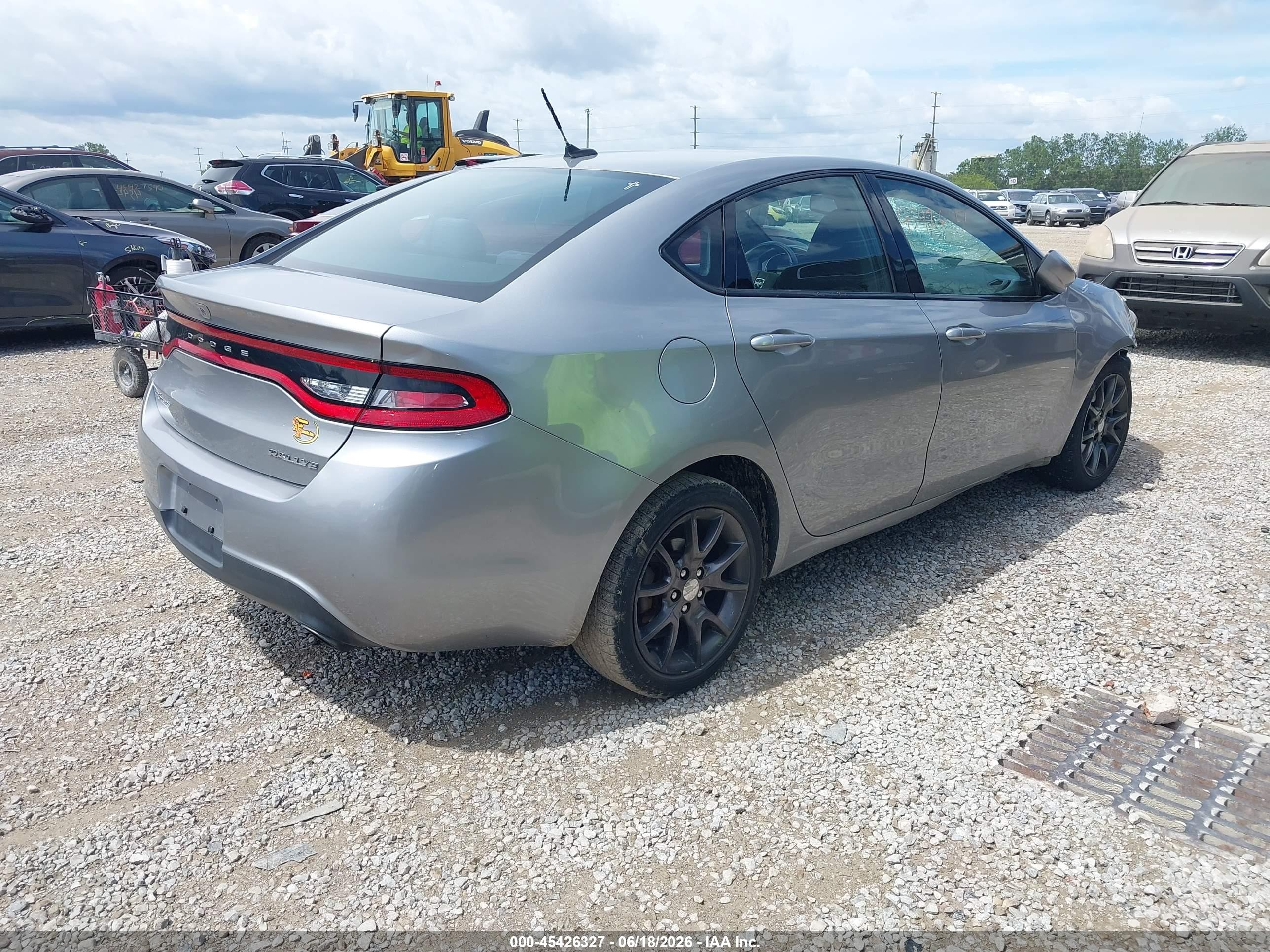 2015 Dodge Dart Sxt Silver vin: 1C3CDFBB8FD320577
