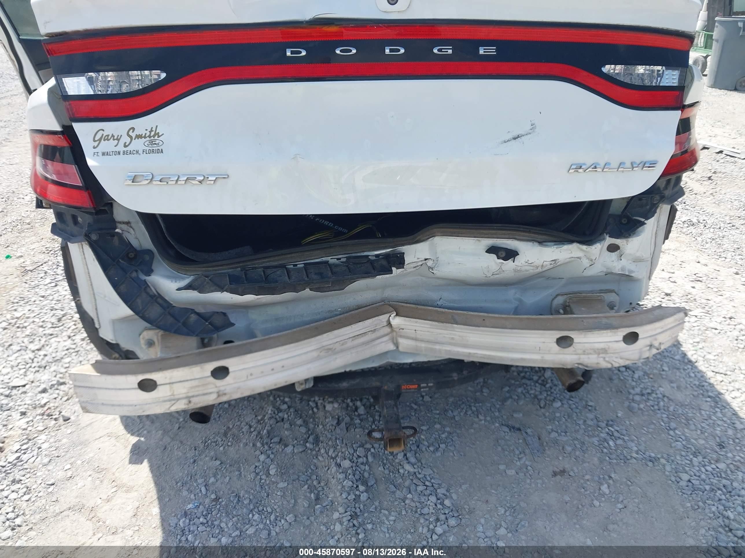 2015 Dodge Dart Sxt White vin: 1C3CDFBB8FD352607
