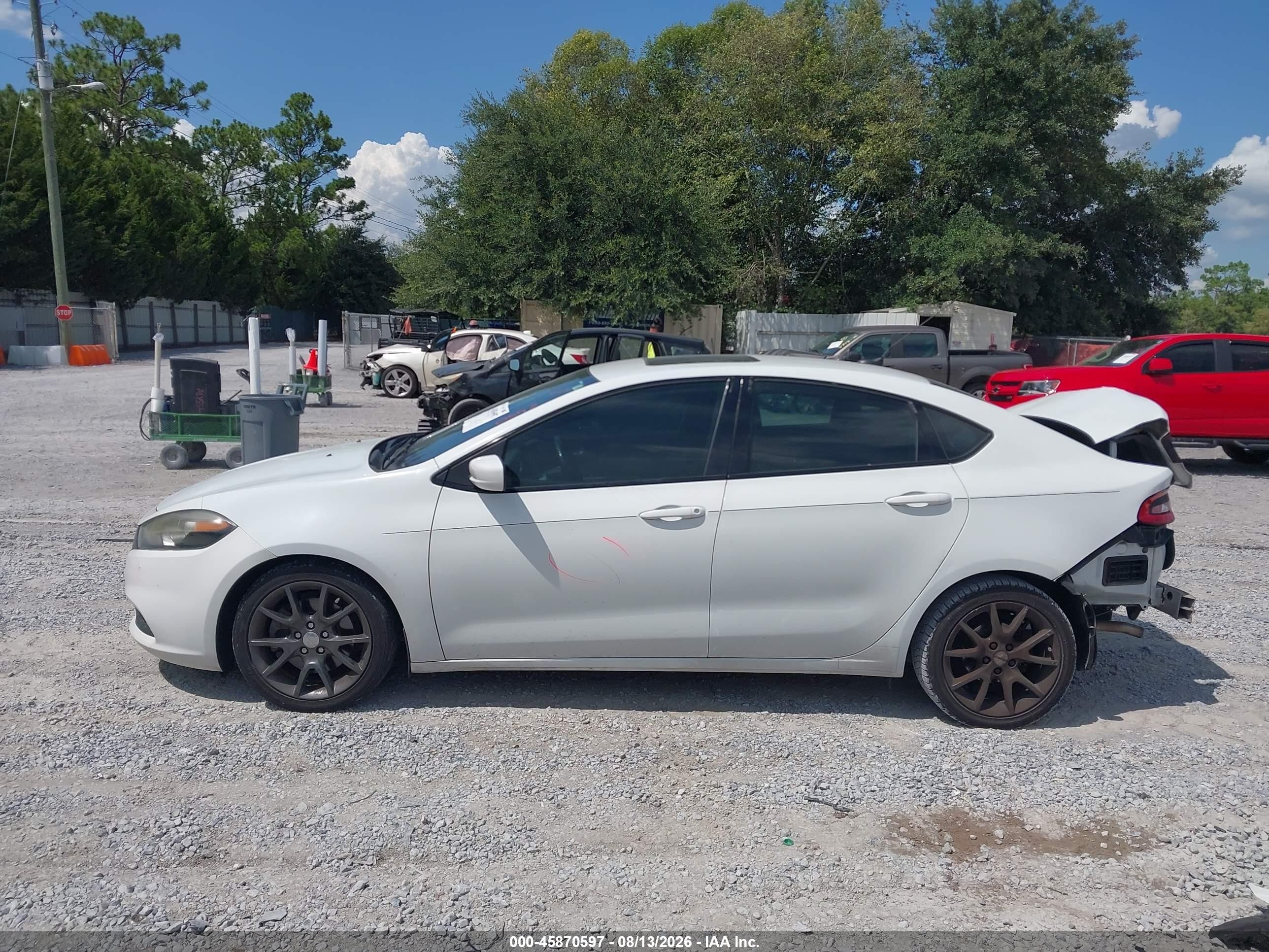2015 Dodge Dart Sxt White vin: 1C3CDFBB8FD352607