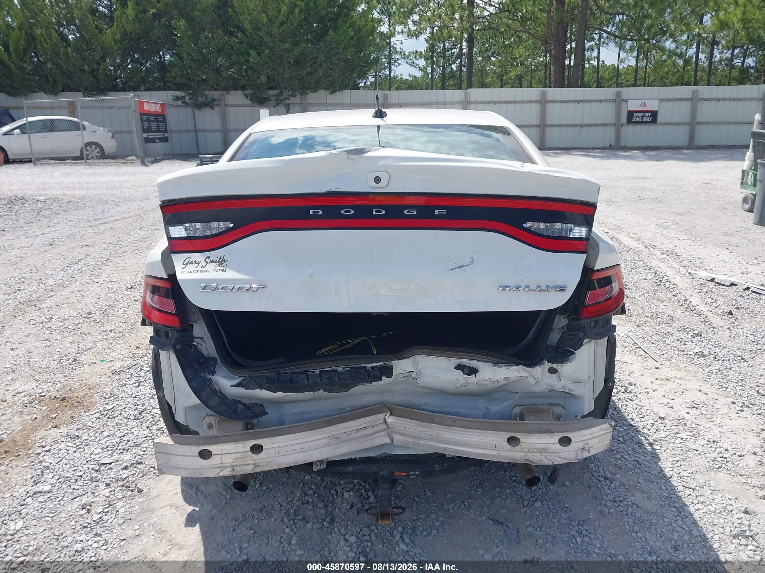 2015 Dodge Dart Sxt White vin: 1C3CDFBB8FD352607